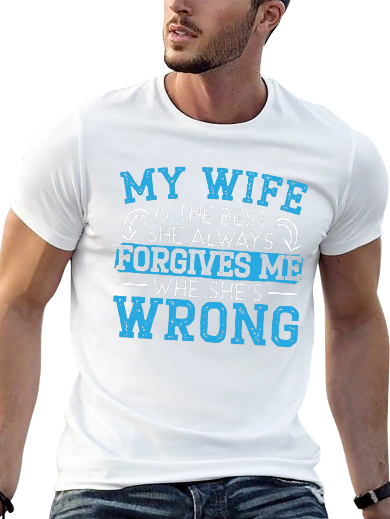 Funny Husband Shirt: My Wife Forgives Me