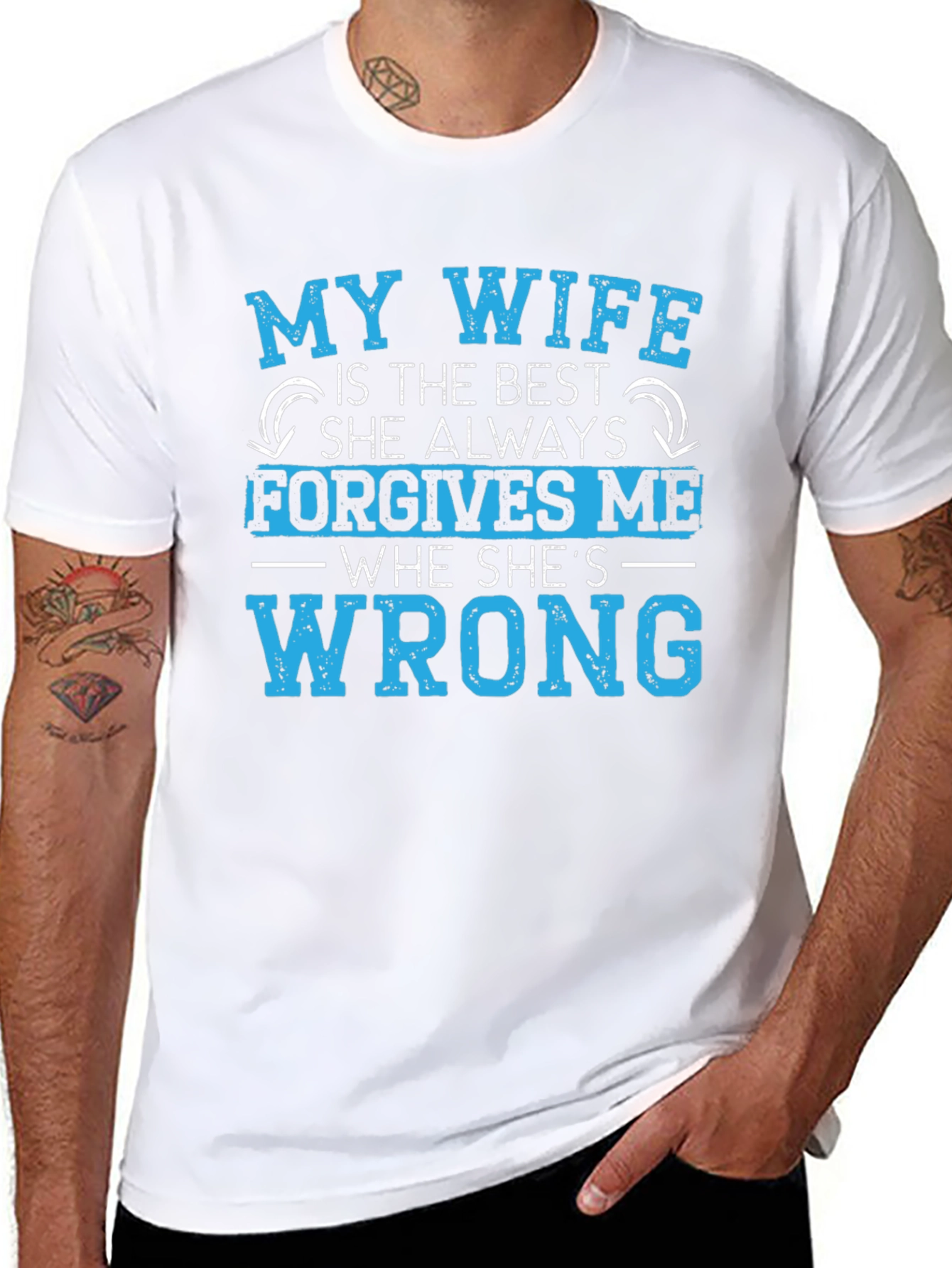 Funny Husband Shirt: My Wife Forgives Me