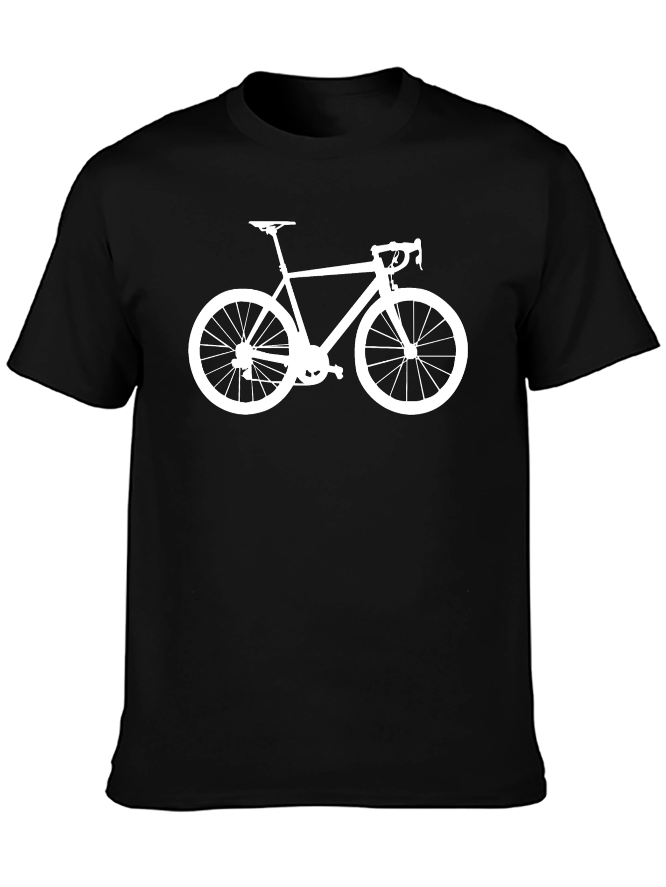 Mens Black Bike Graphic Tee - Cycling Enthusiast Shirt