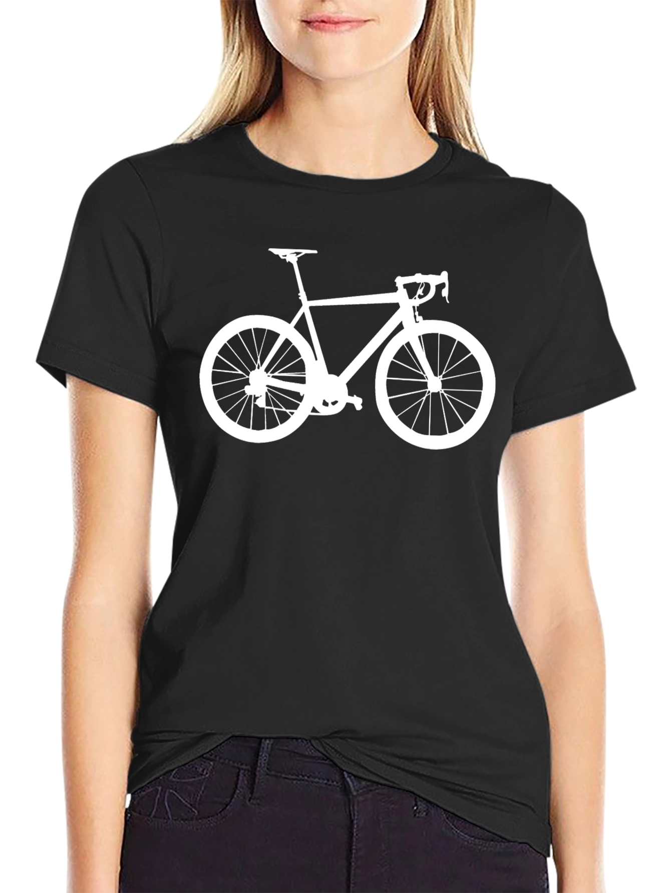 Mens Black Bike Graphic Tee - Cycling Enthusiast Shirt