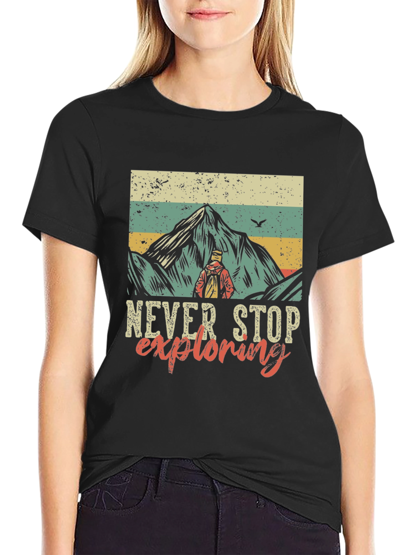 Never Stop Exploring Graphic T-Shirt