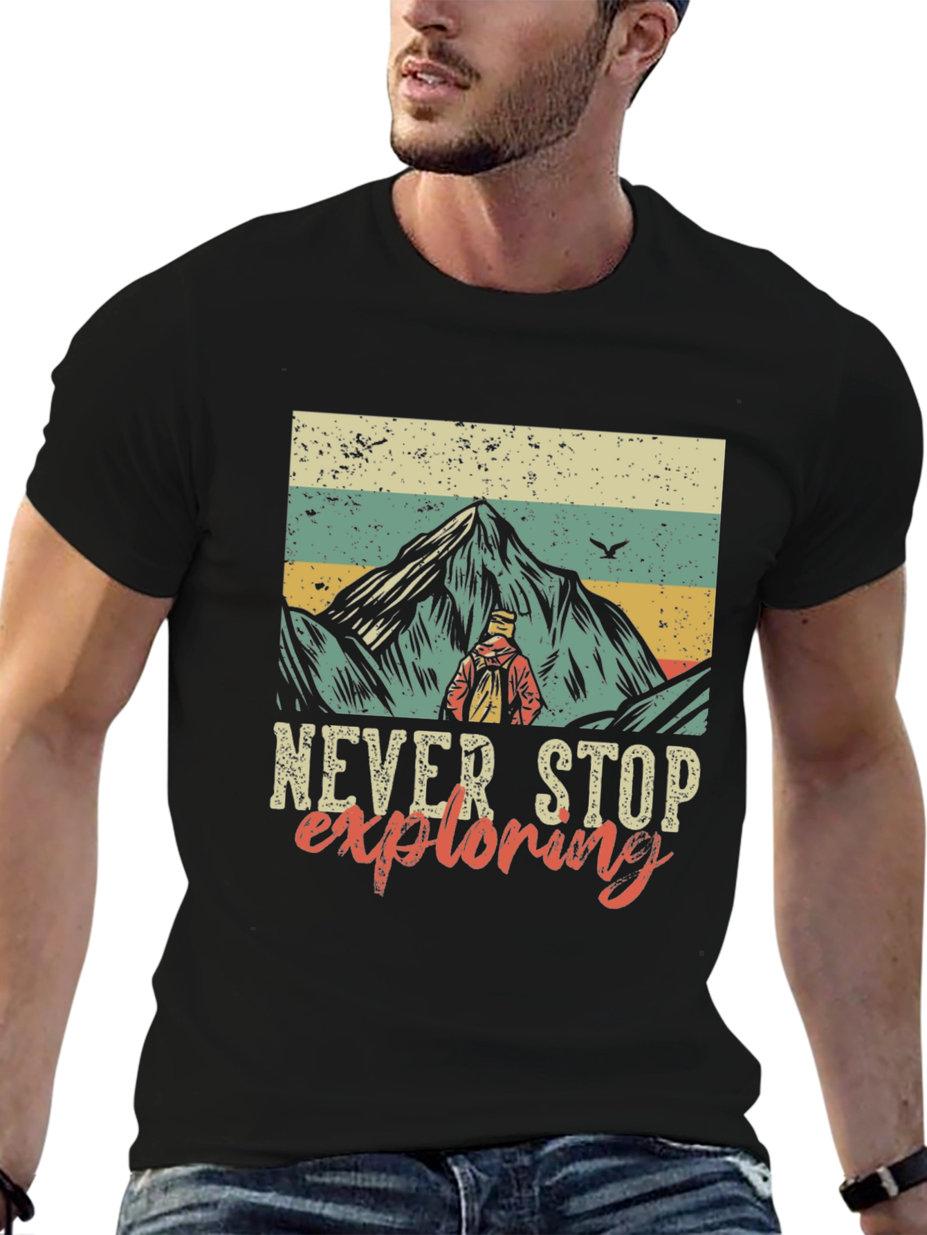 Never Stop Exploring Graphic T-Shirt