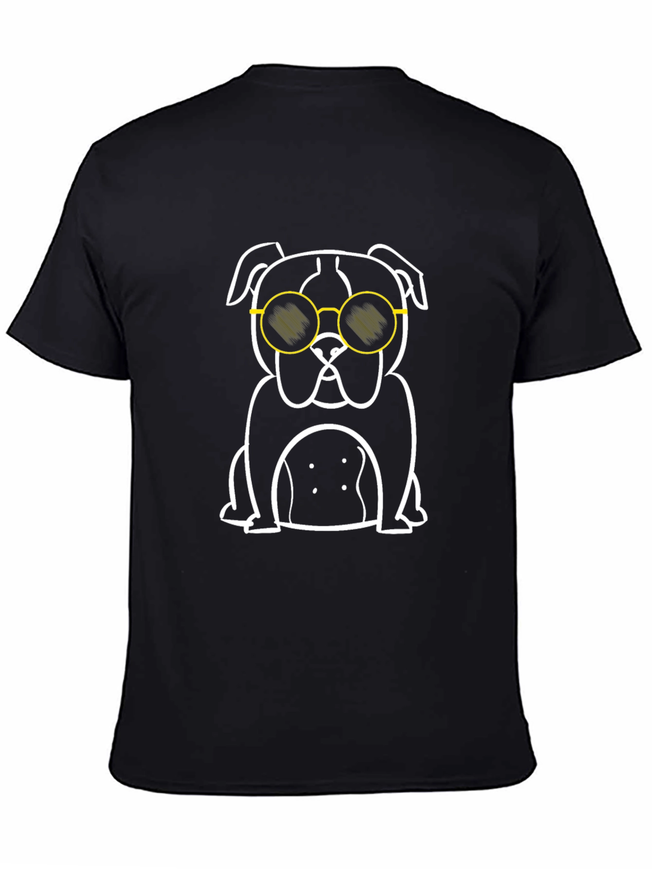 Cool Bulldog Graphic T-Shirt - Black