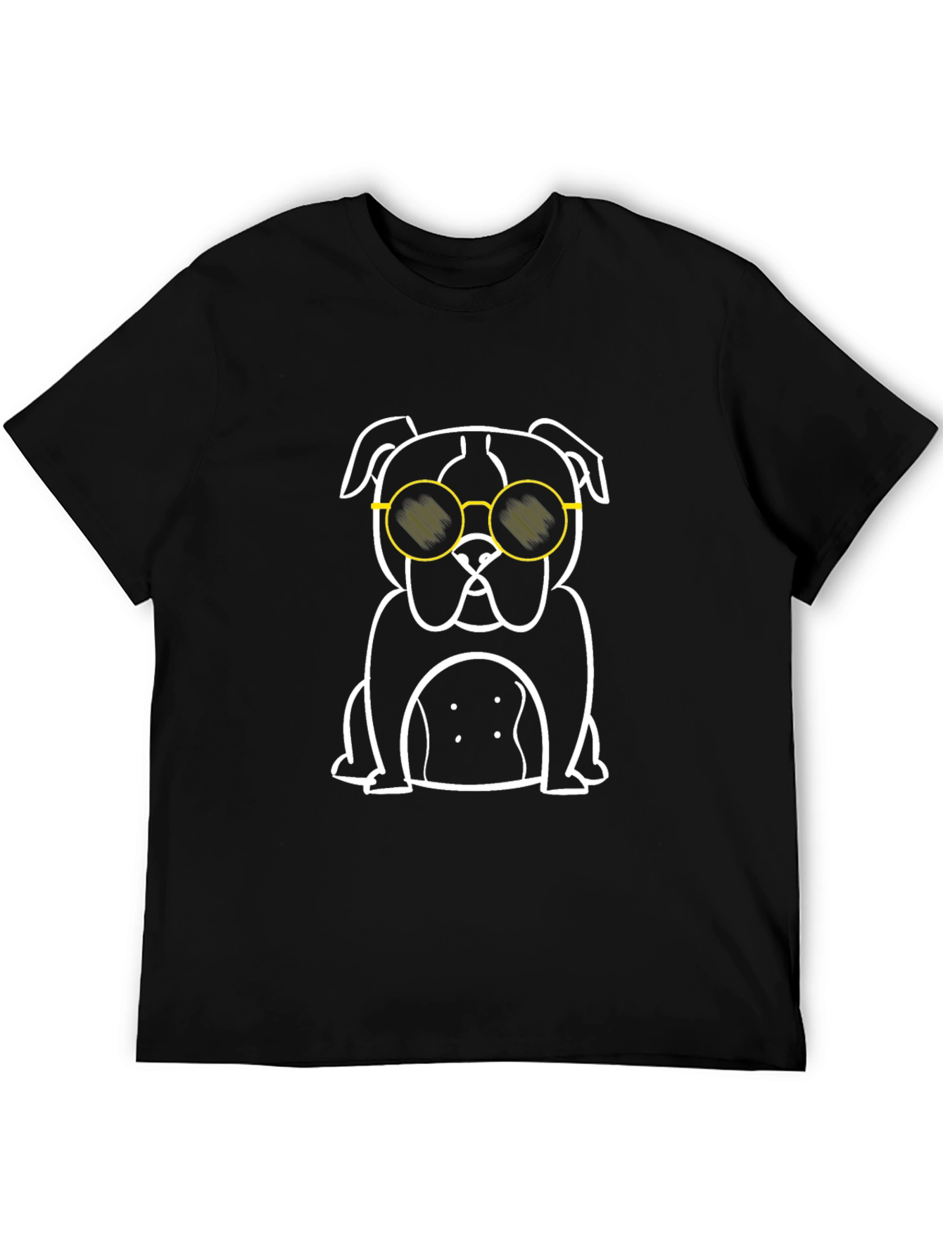 Cool Bulldog Graphic T-Shirt - Black