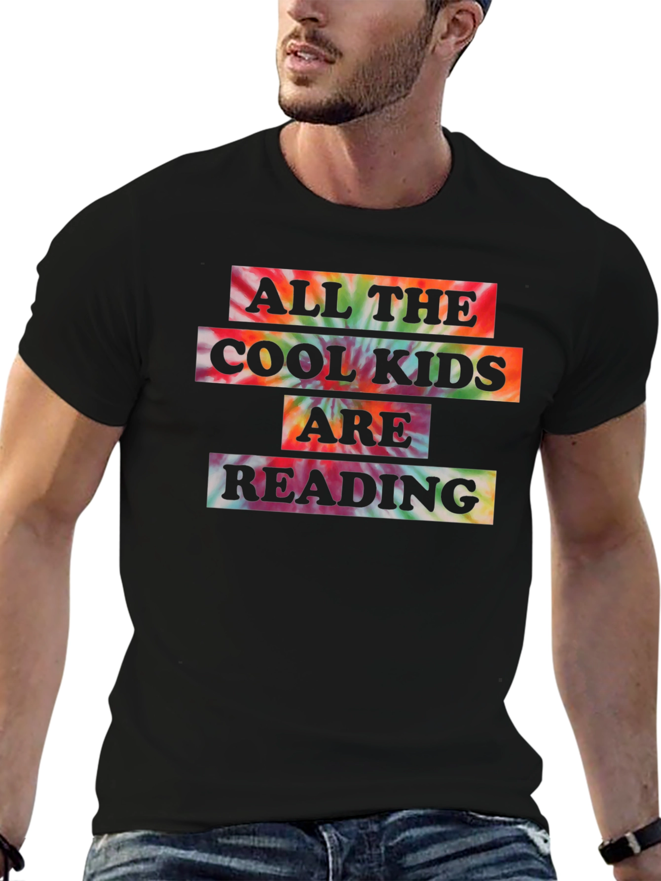 All The Cool Kids Reading Tie-Dye T-Shirt
