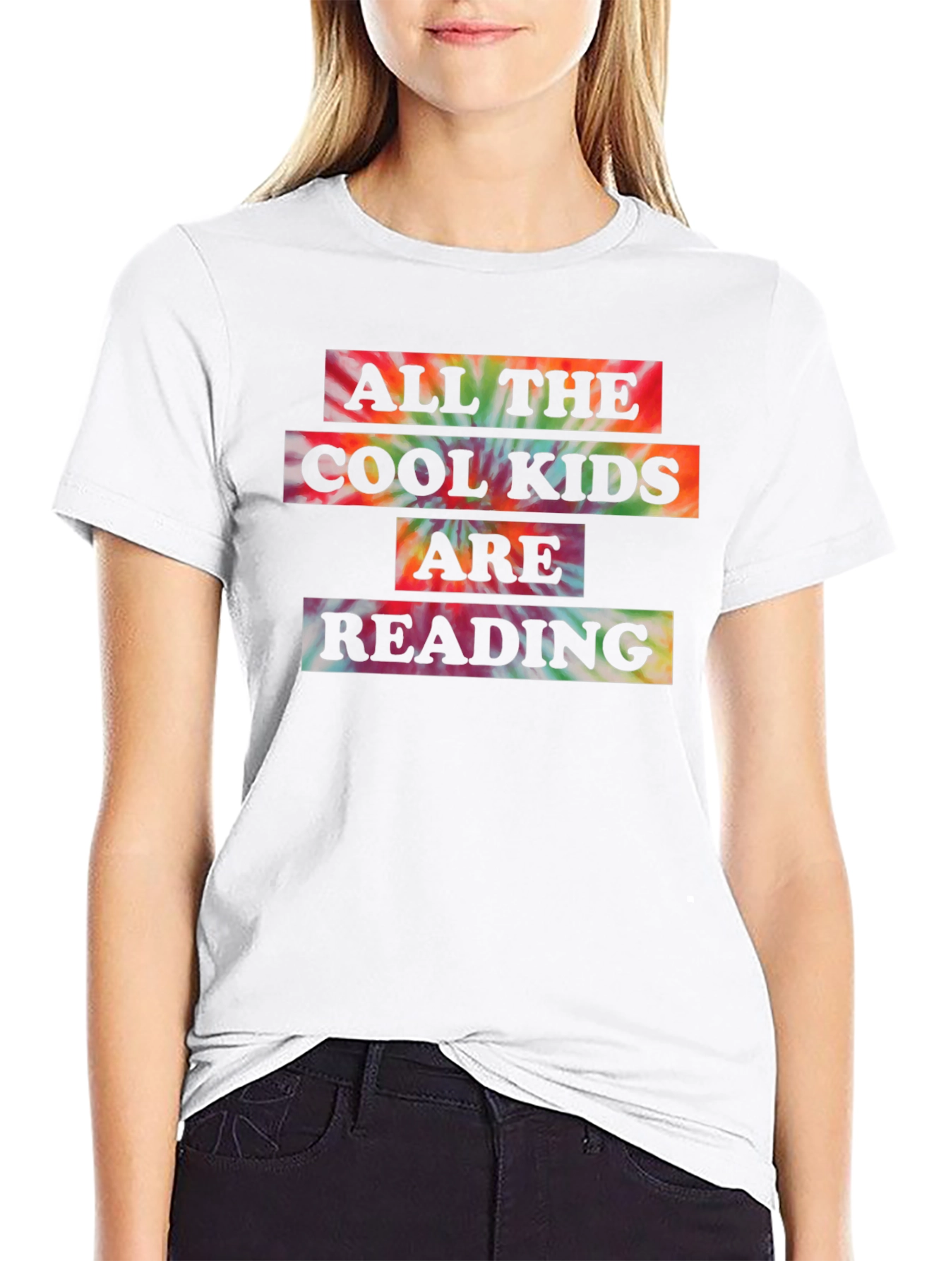 All The Cool Kids Reading Tie-Dye T-Shirt
