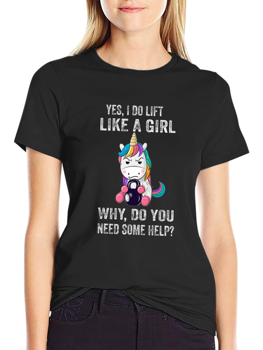 Funny Unicorn Lifting T-Shirt - Like a Girl