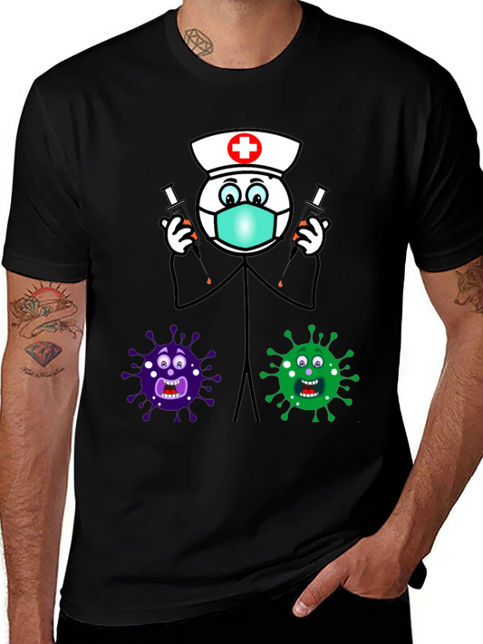 Funny Vaccine T-Shirt - Nurse vs. Virus