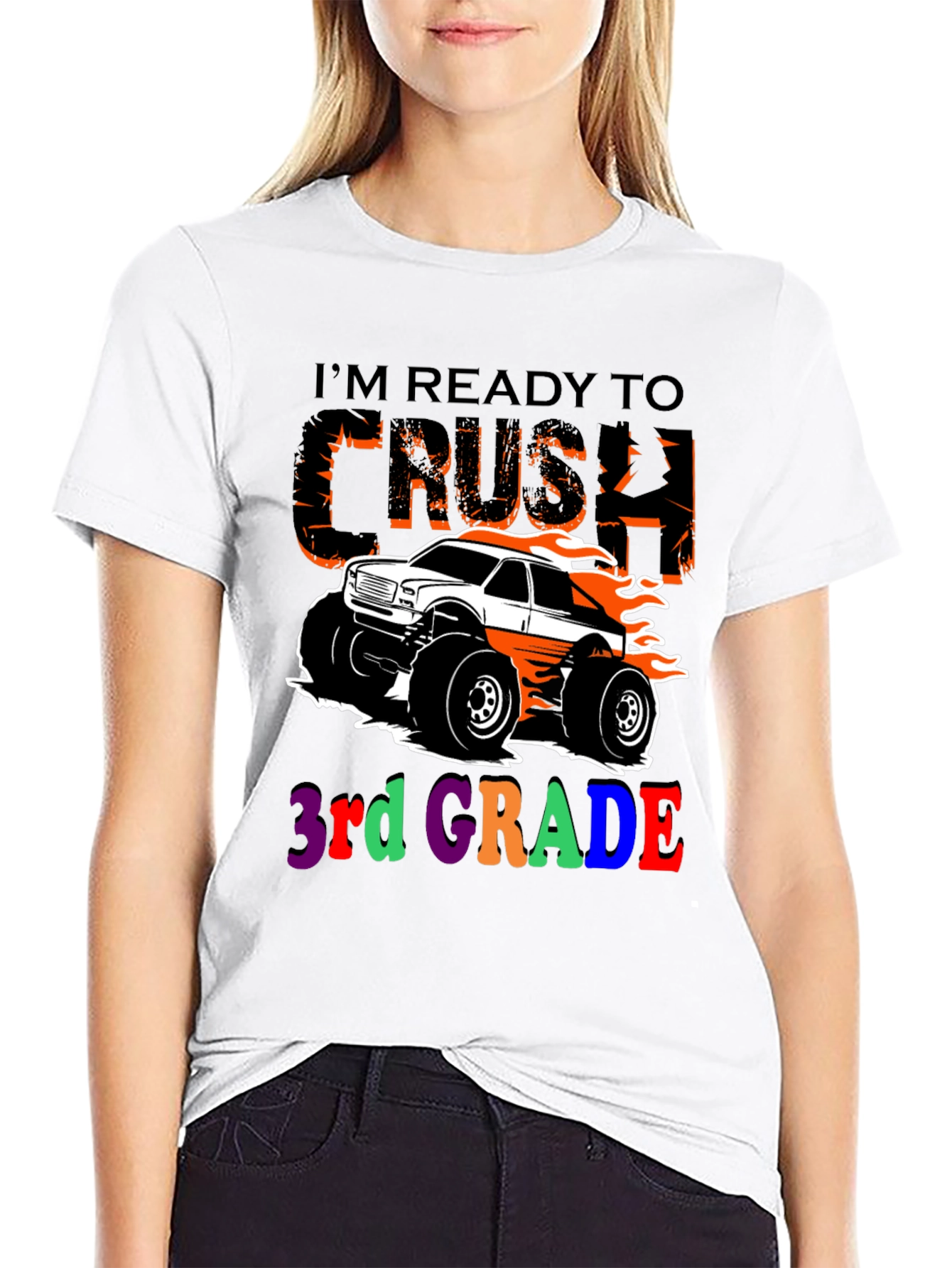 Ready to Crush 3rd Grade Monster Truck T-Shirt