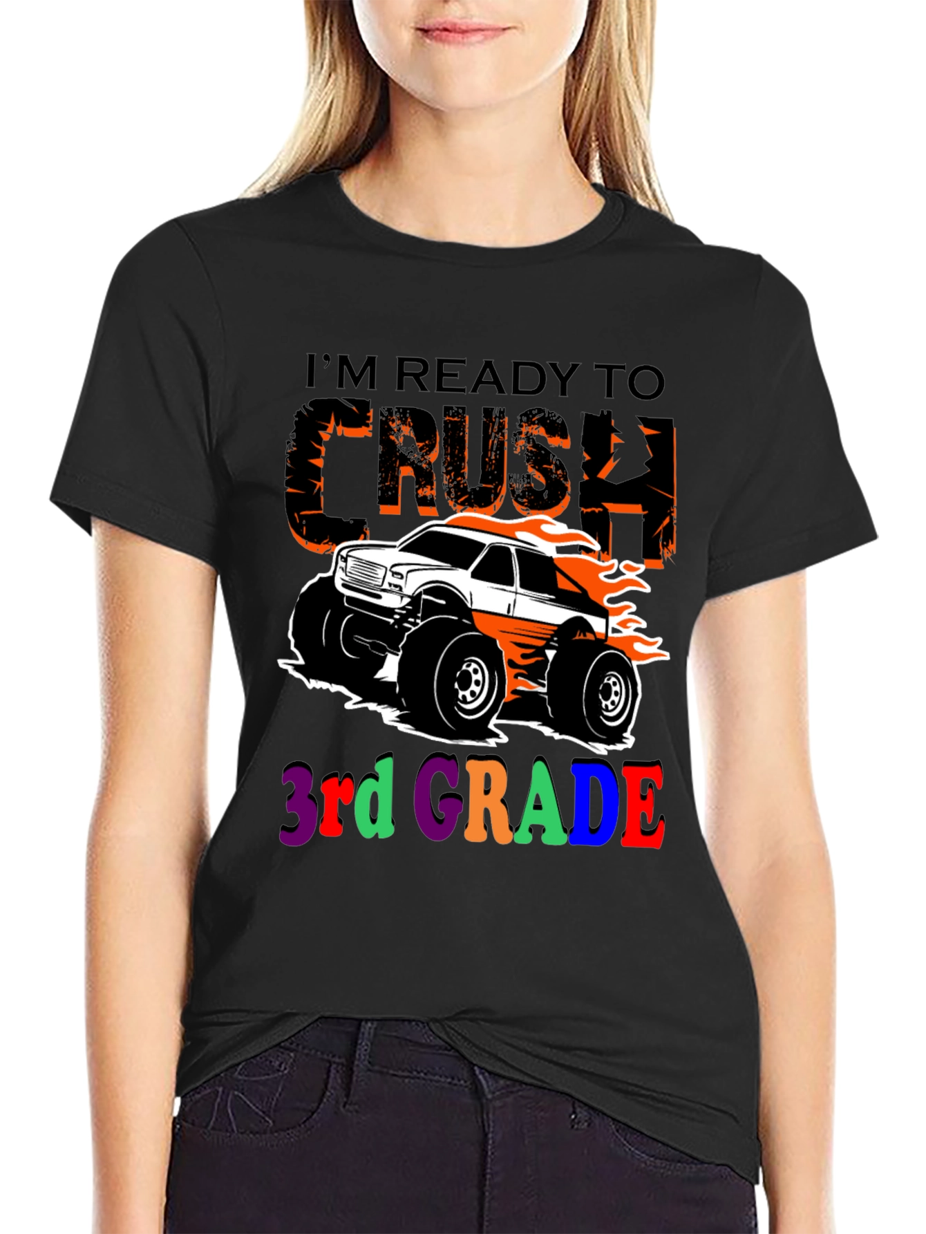 Ready to Crush 3rd Grade Monster Truck T-Shirt