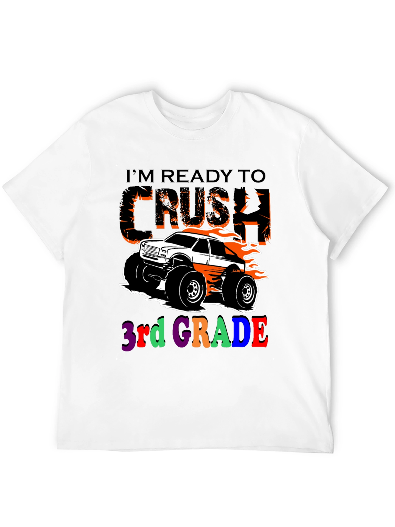 Ready to Crush 3rd Grade Monster Truck T-Shirt