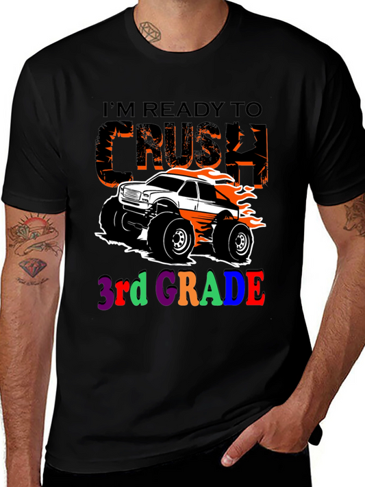 Ready to Crush 3rd Grade Monster Truck T-Shirt