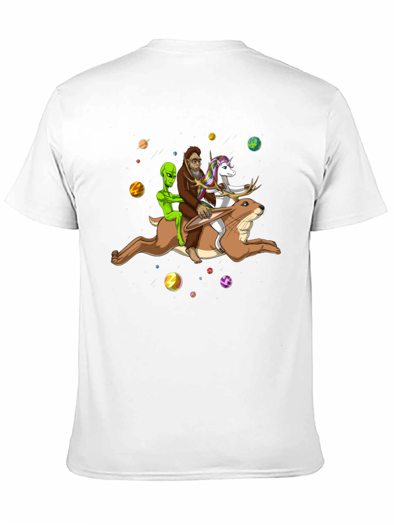 Cosmic Bigfoot Alien Unicorn T-Shirt