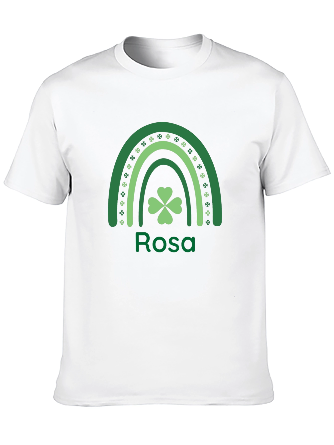 Personalized St. Patricks Day Rainbow Shamrock T-Shirt