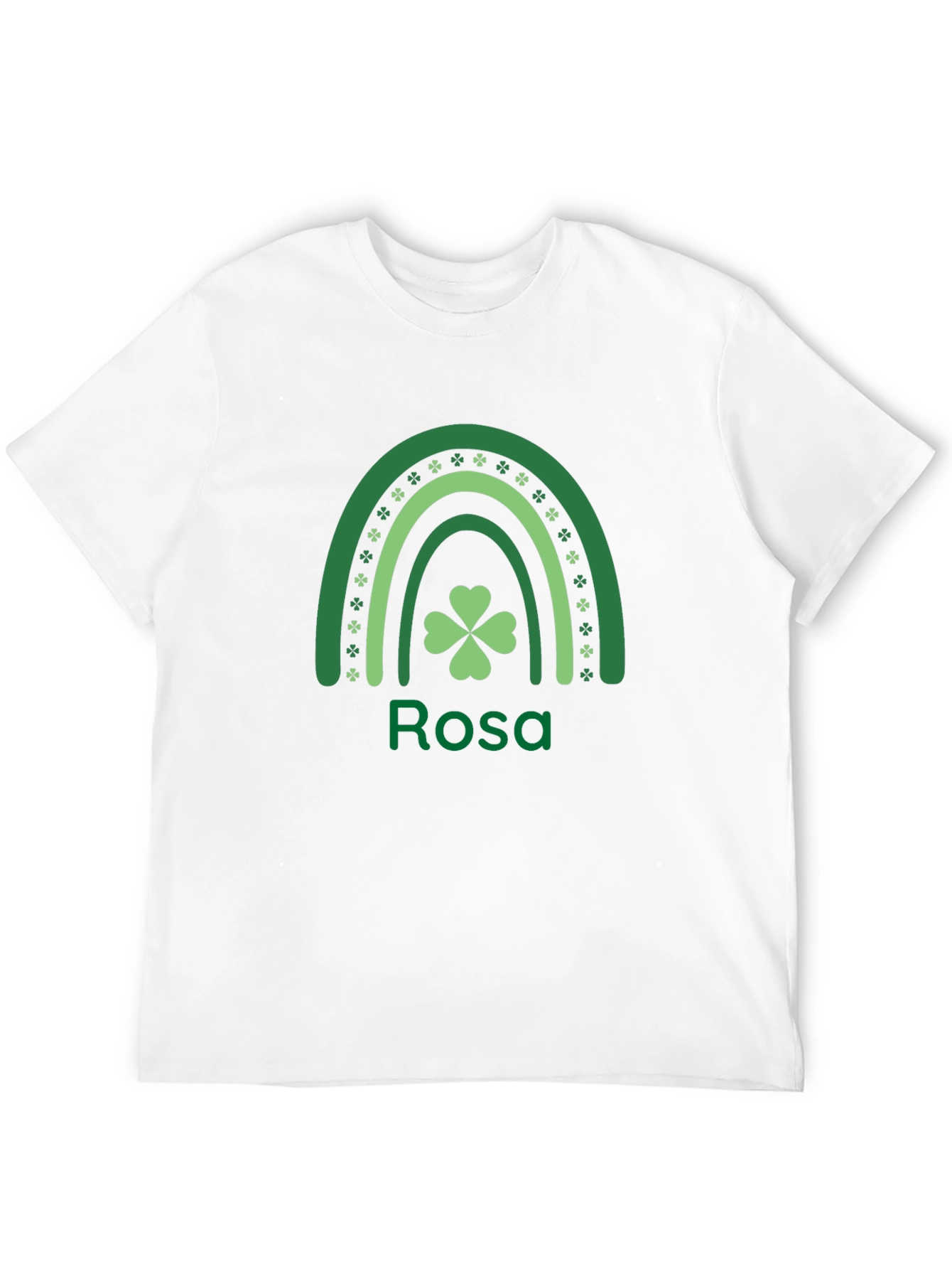 Personalized St. Patricks Day Rainbow Shamrock T-Shirt