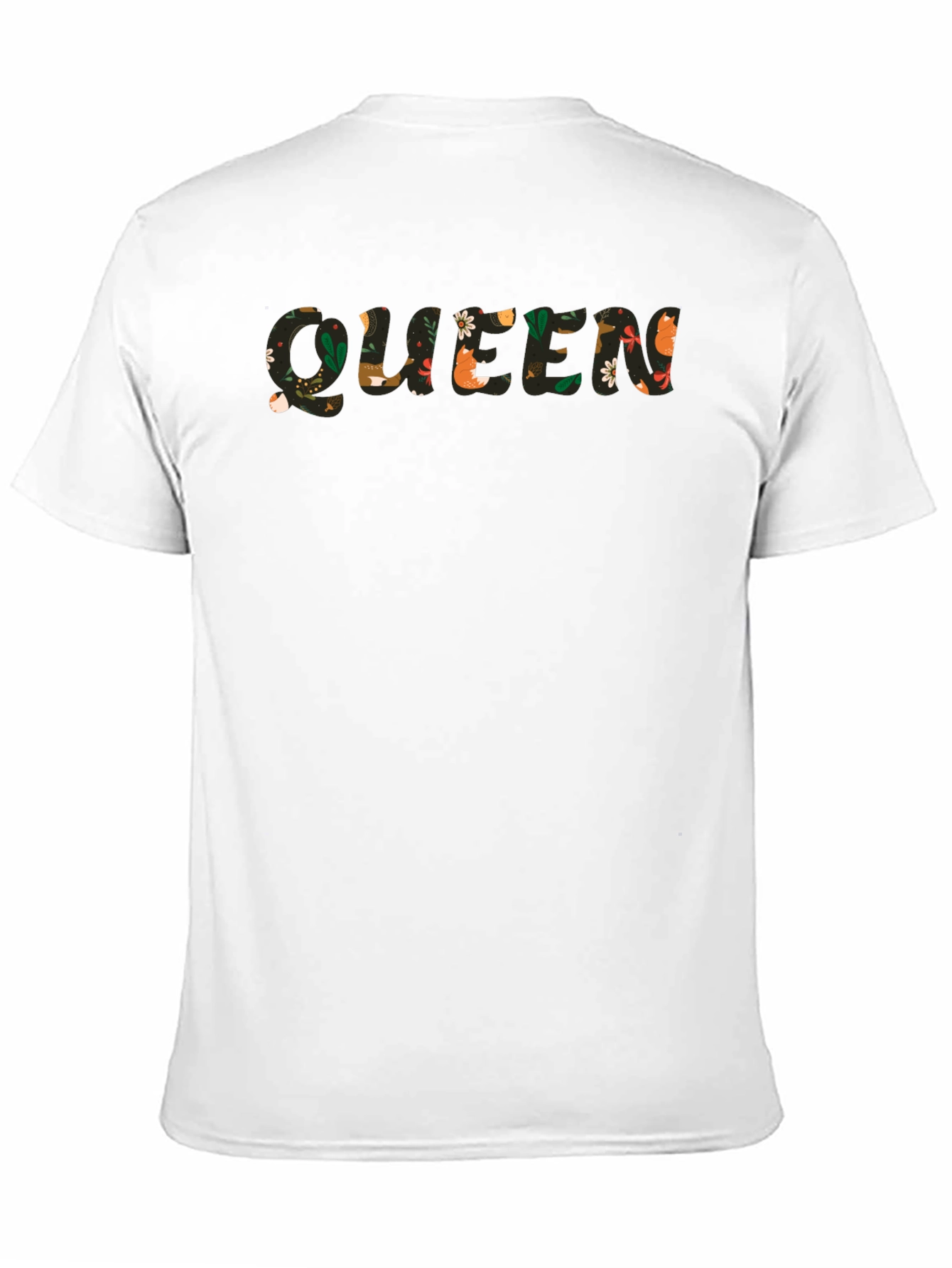 Floral Queen Graphic Black T-Shirt