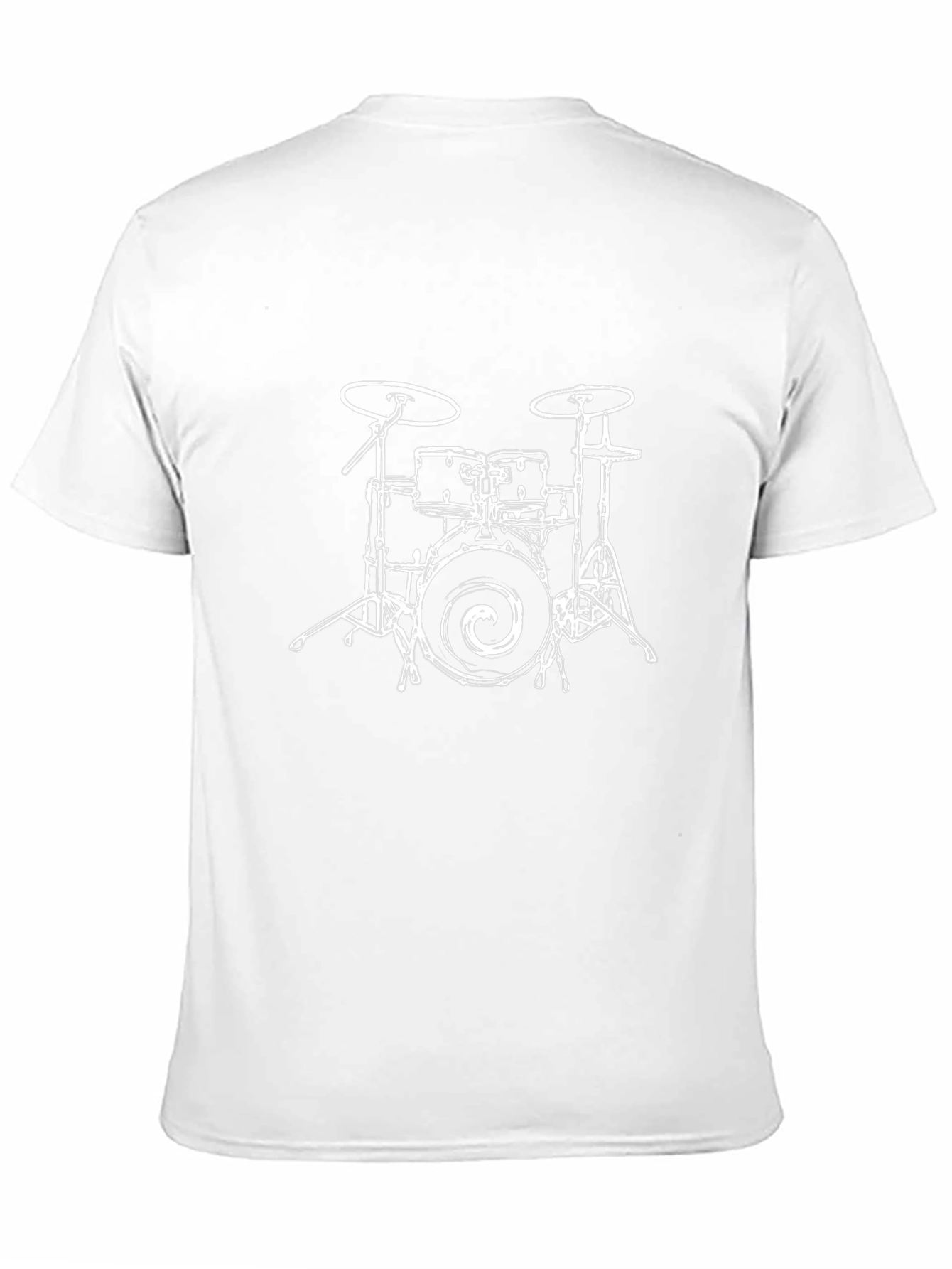 Drum Kit Graphic Tee - Black Cotton Blend