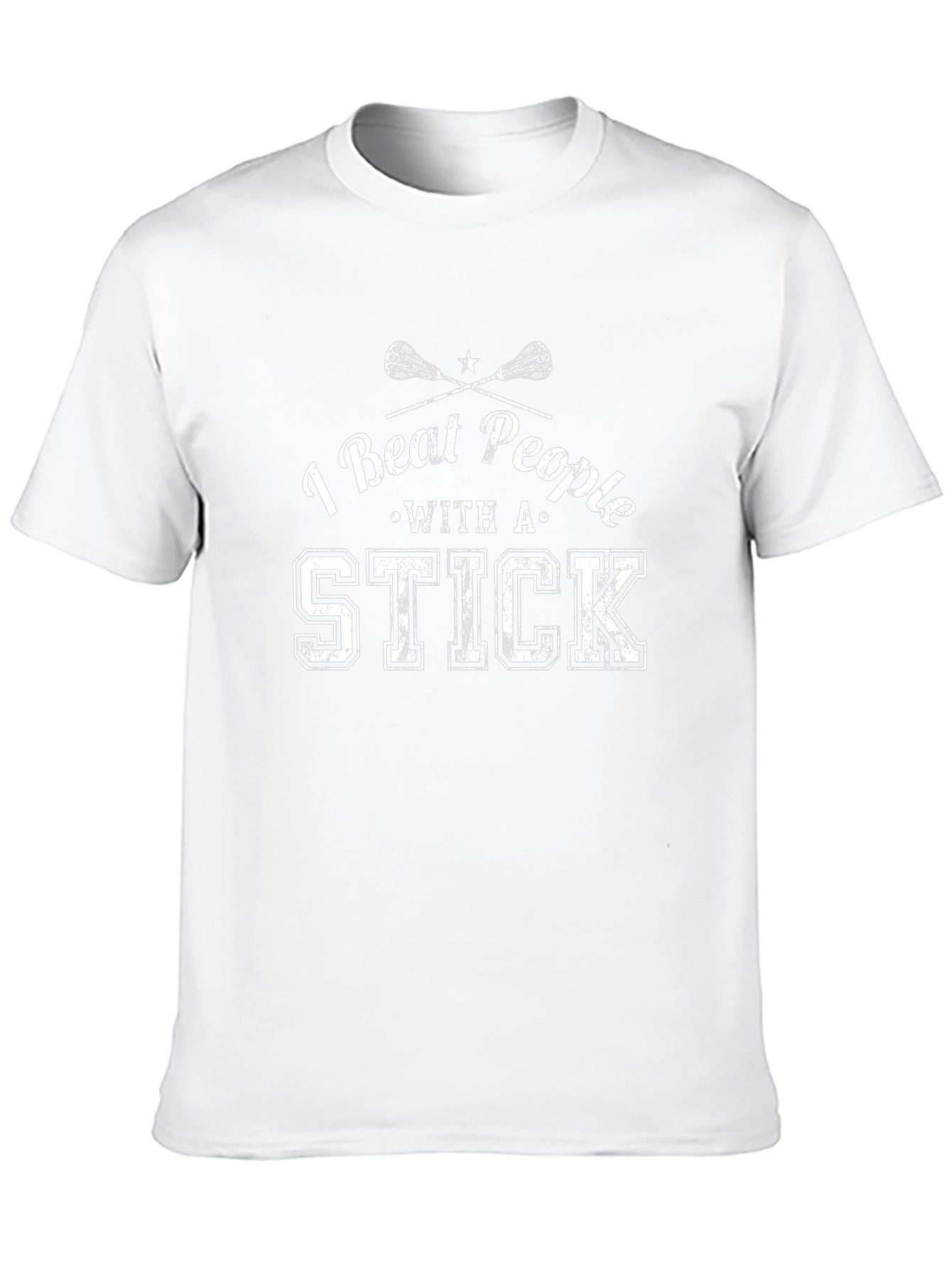 I Beat People With A Stick Black T-Shirt