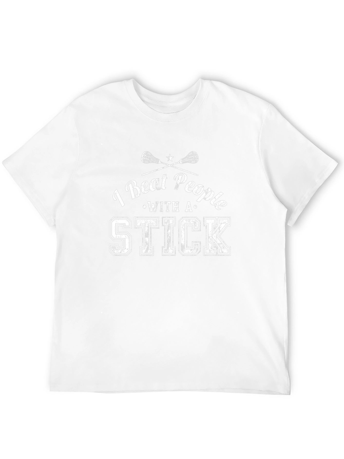 I Beat People With A Stick Black T-Shirt