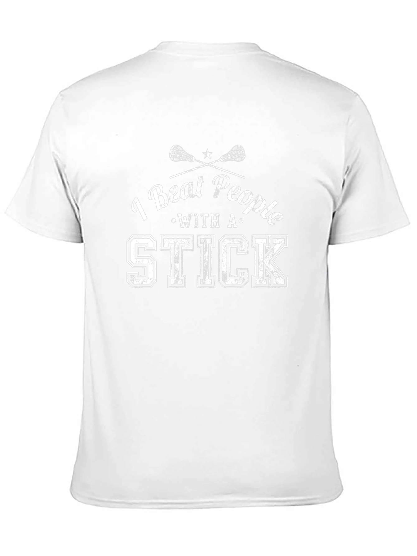 I Beat People With A Stick Black T-Shirt