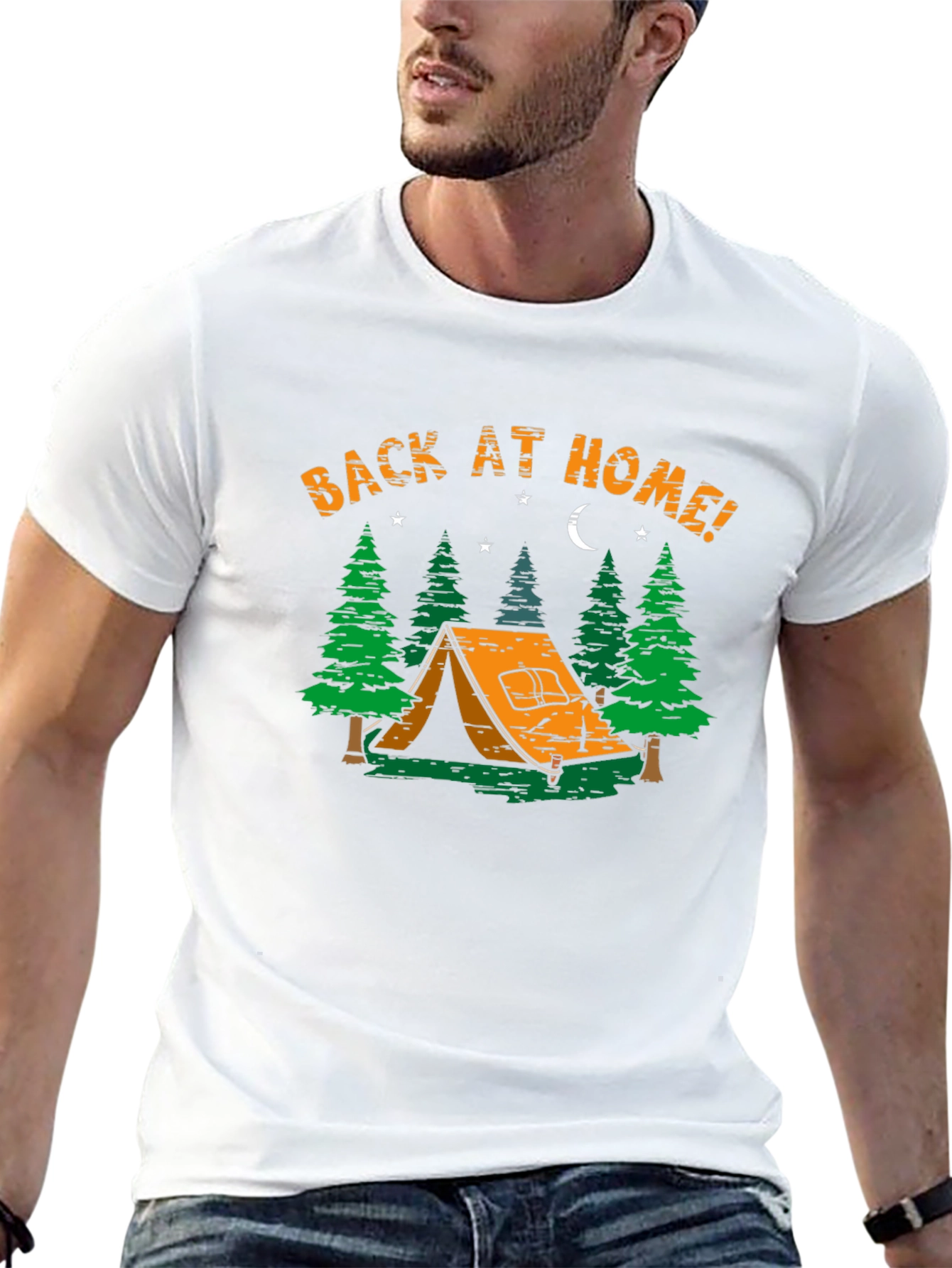 Camping Adventure T-Shirt - Back At Home Graphic