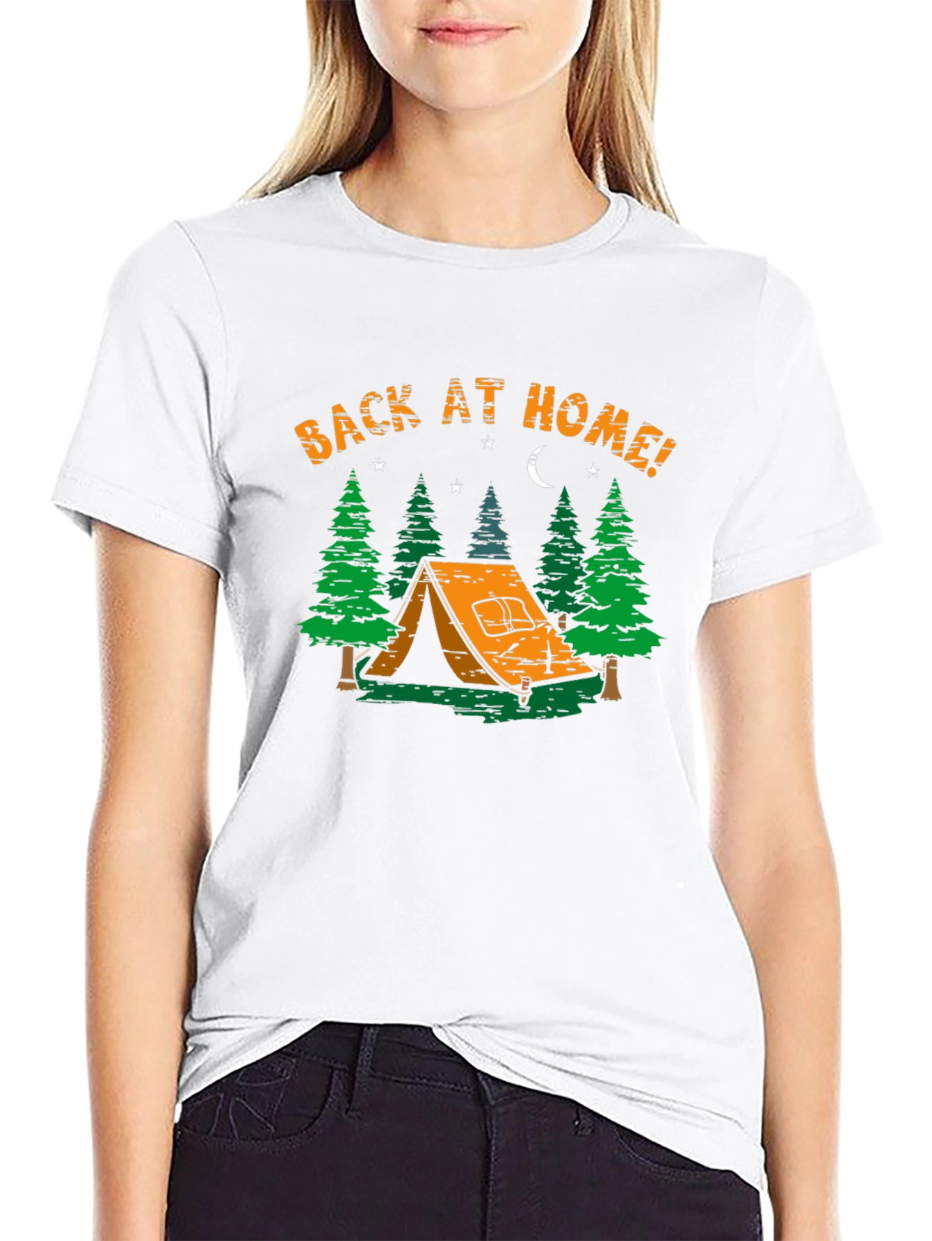 Camping Adventure T-Shirt - Back At Home Graphic