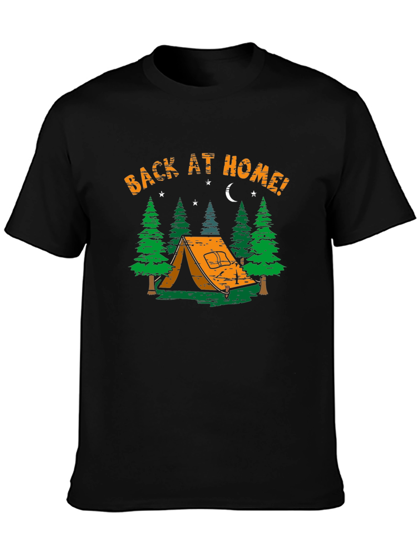 Camping Adventure T-Shirt - Back At Home Graphic