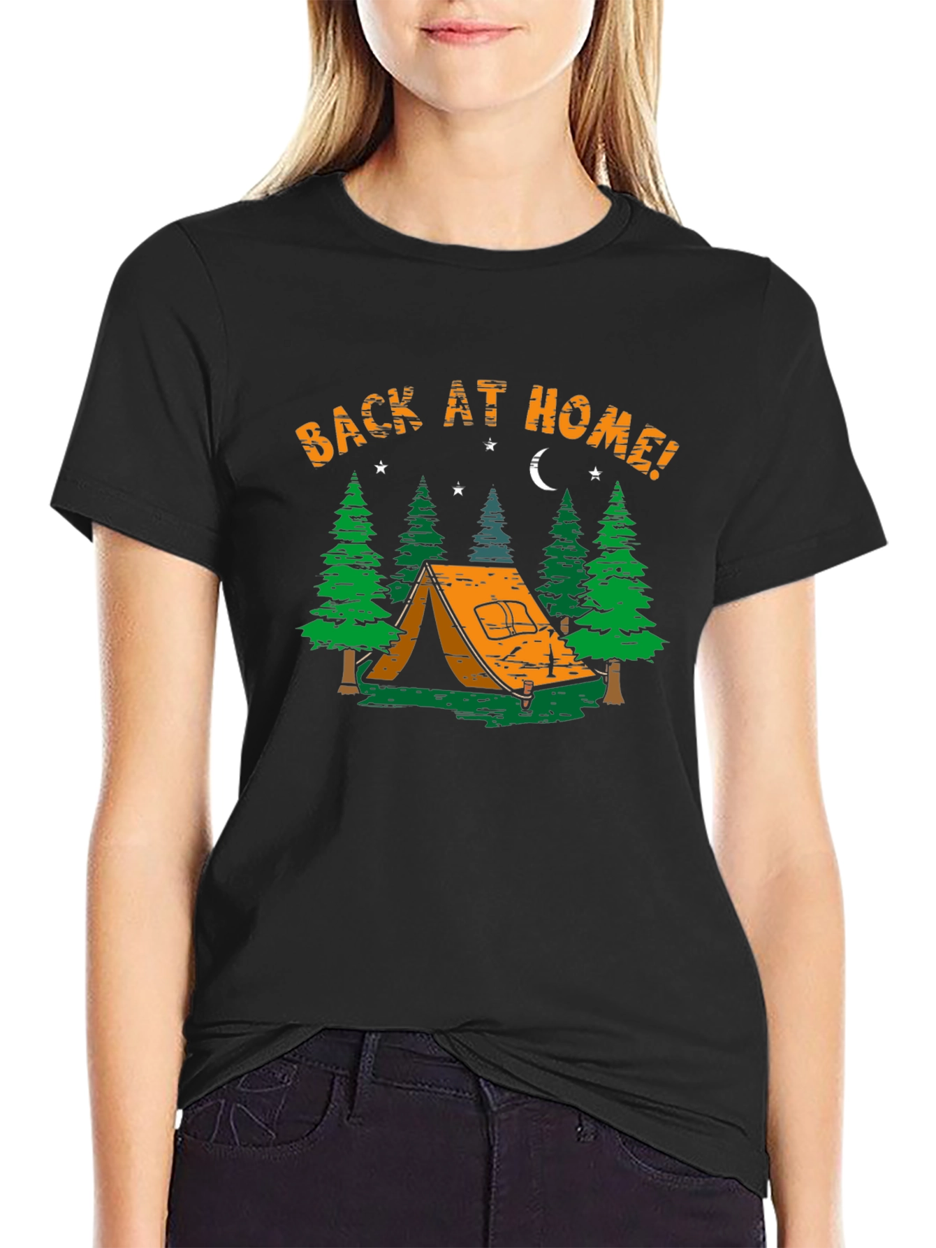 Camping Adventure T-Shirt - Back At Home Graphic