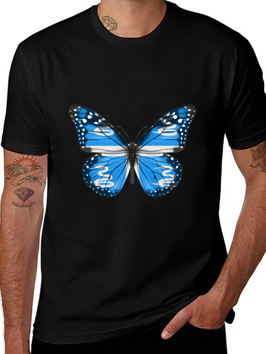 Butterfly Graphic Tee - Stylish Mens T-Shirt