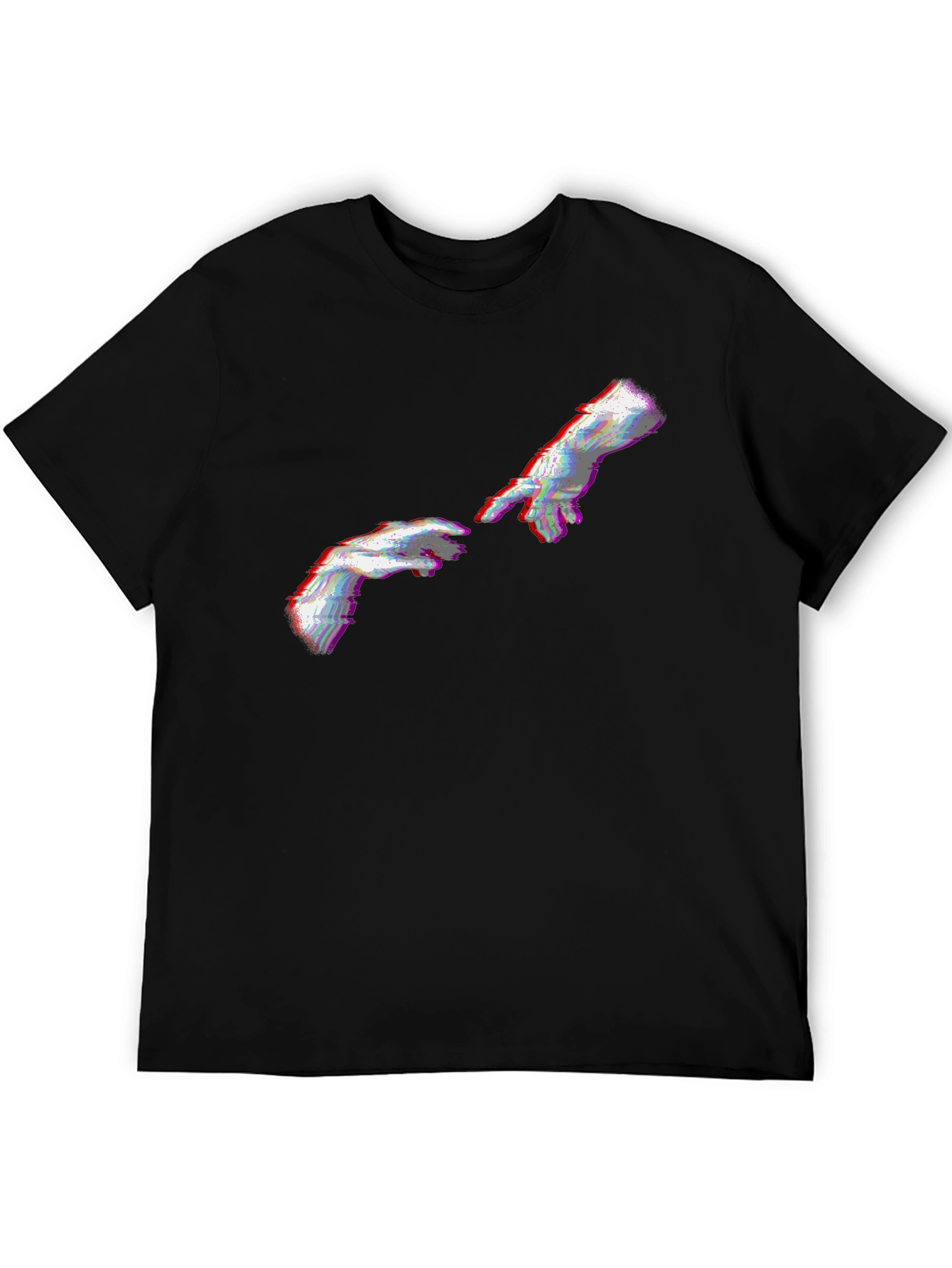 Creation of Adam Glitch T-Shirt - Black