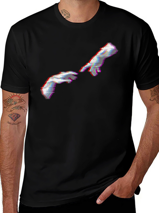 Creation of Adam Glitch T-Shirt - Black