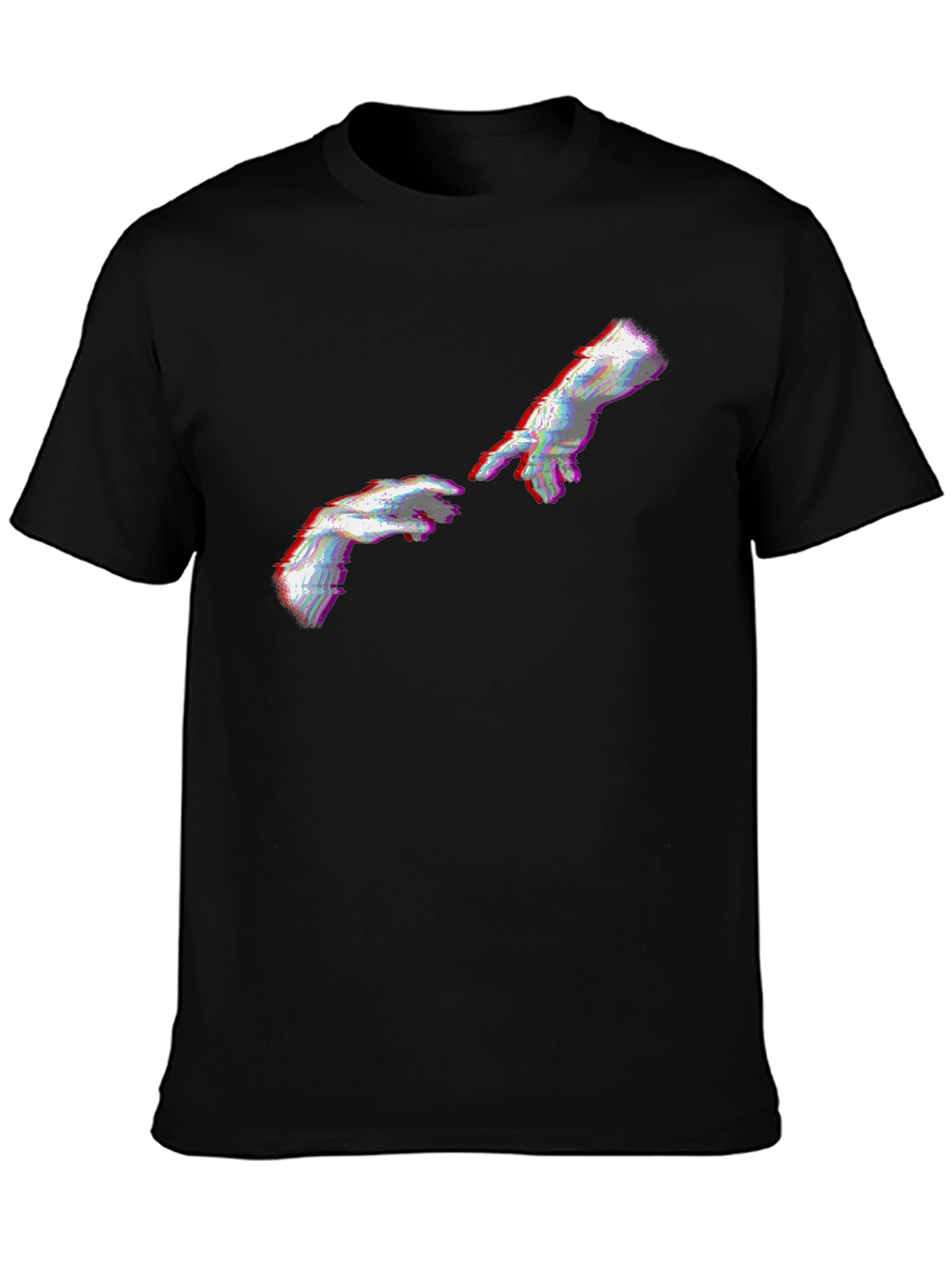 Creation of Adam Glitch T-Shirt - Black