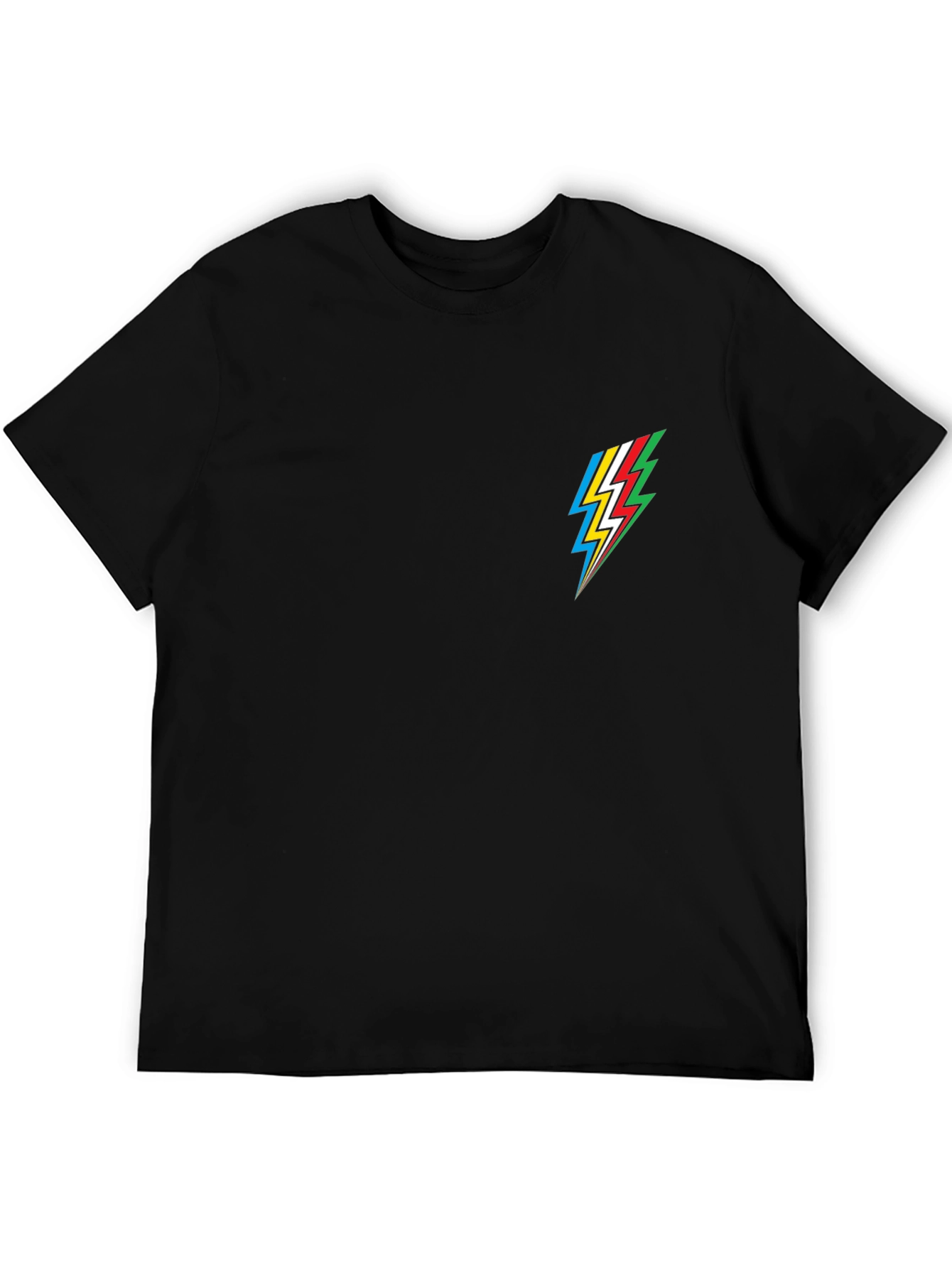 Cool Black Tee with Lightning Bolt Design