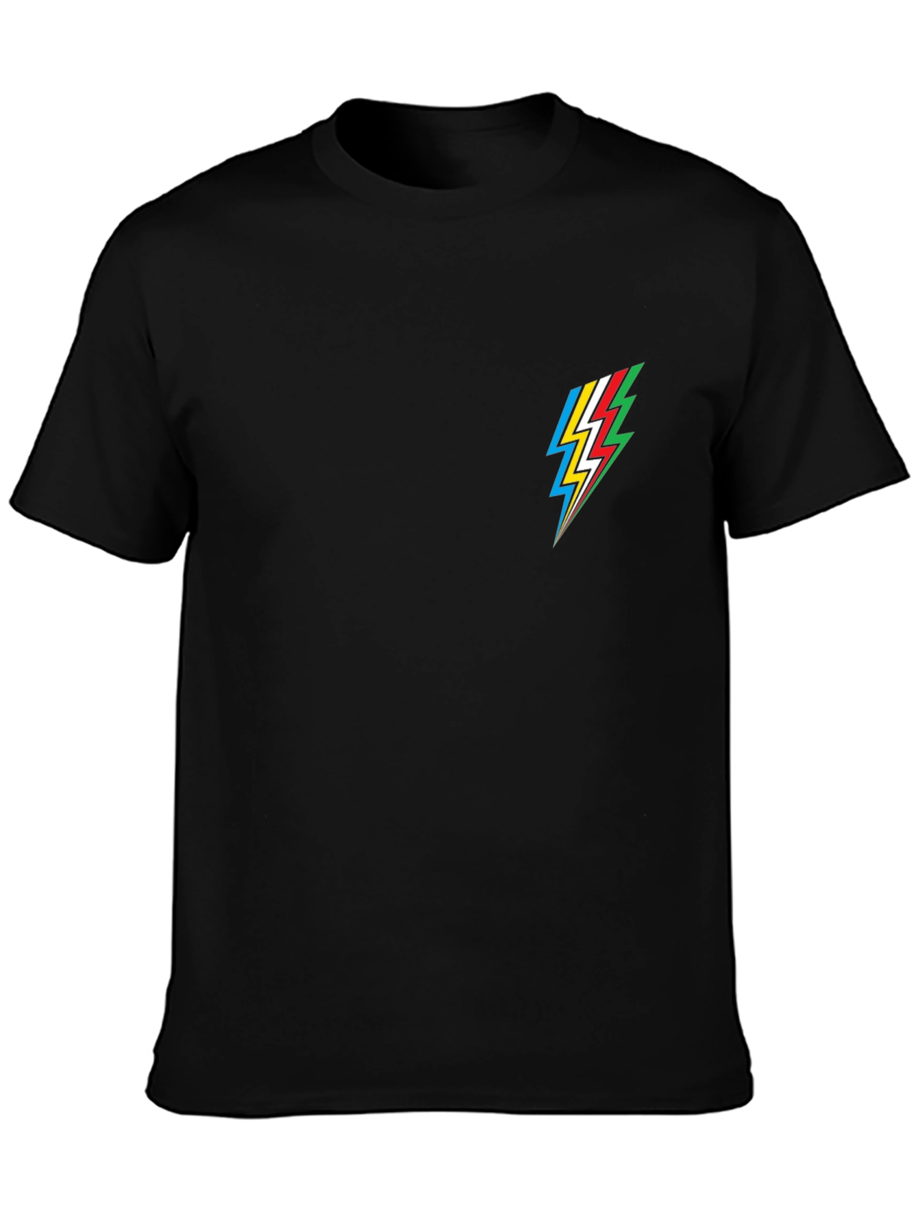 Cool Black Tee with Lightning Bolt Design