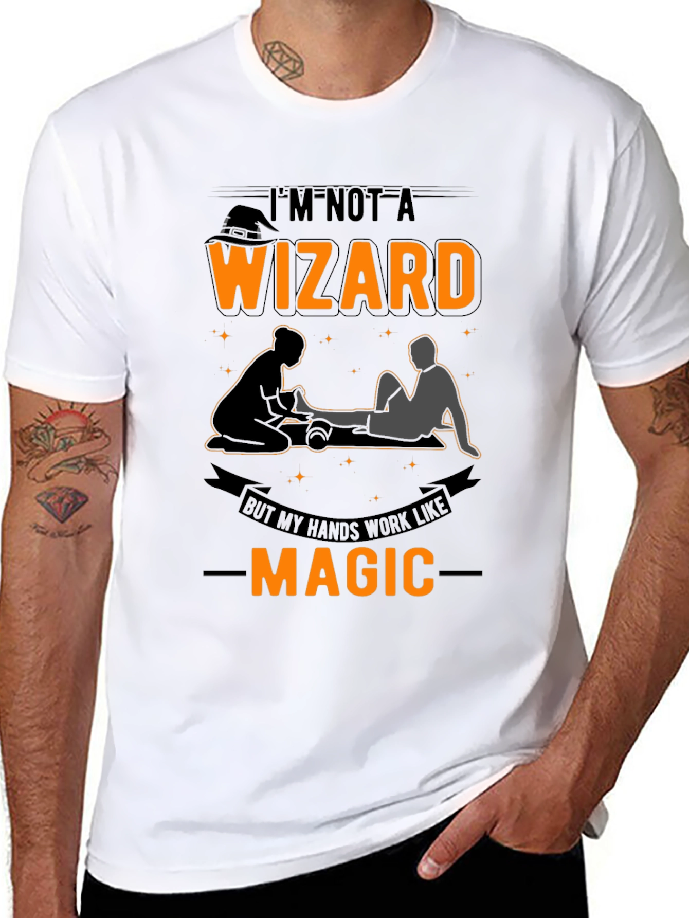 Funny Massage Therapist T-Shirt: Im Not A Wizard