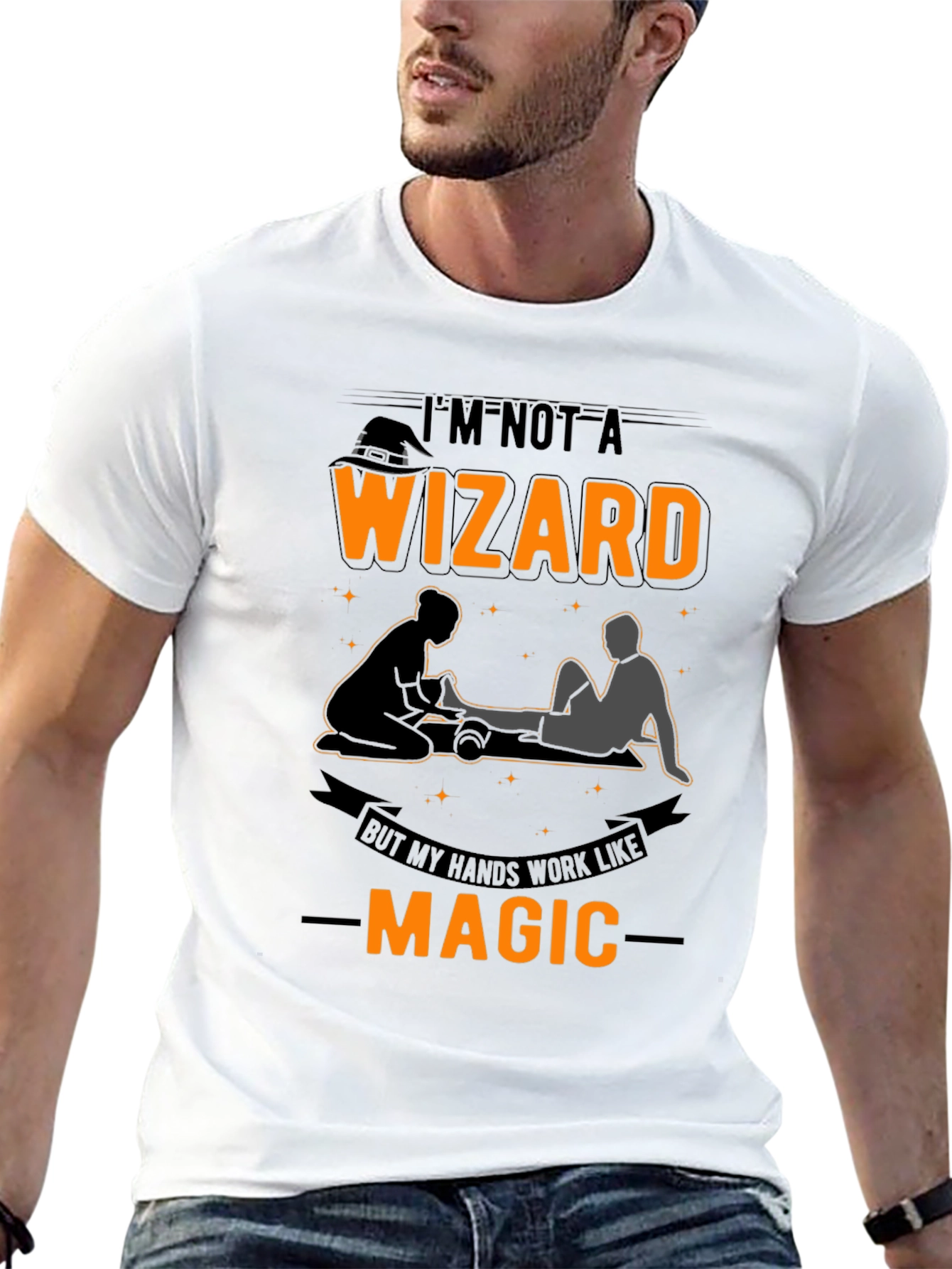 Funny Massage Therapist T-Shirt: Im Not A Wizard