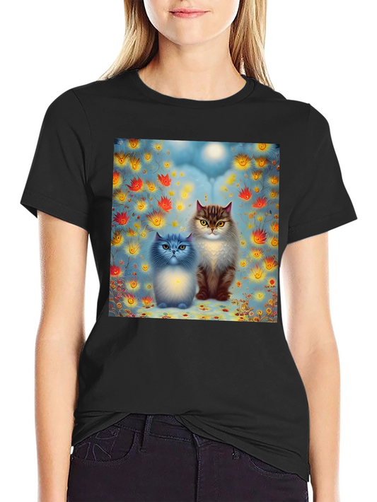 Cats in Bloom Graphic Tee