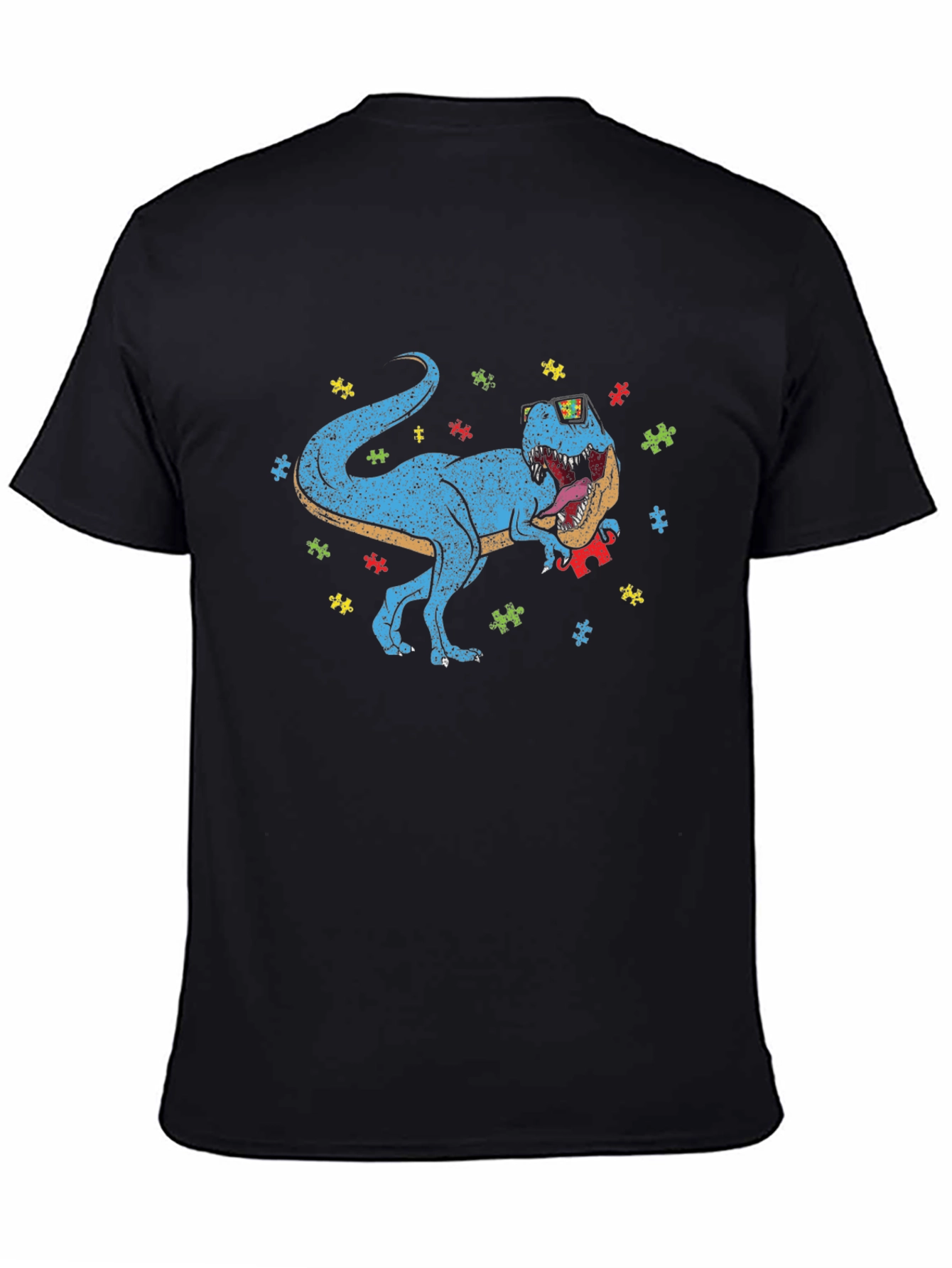 Dino Puzzle Piece T-Shirt Autism Awareness