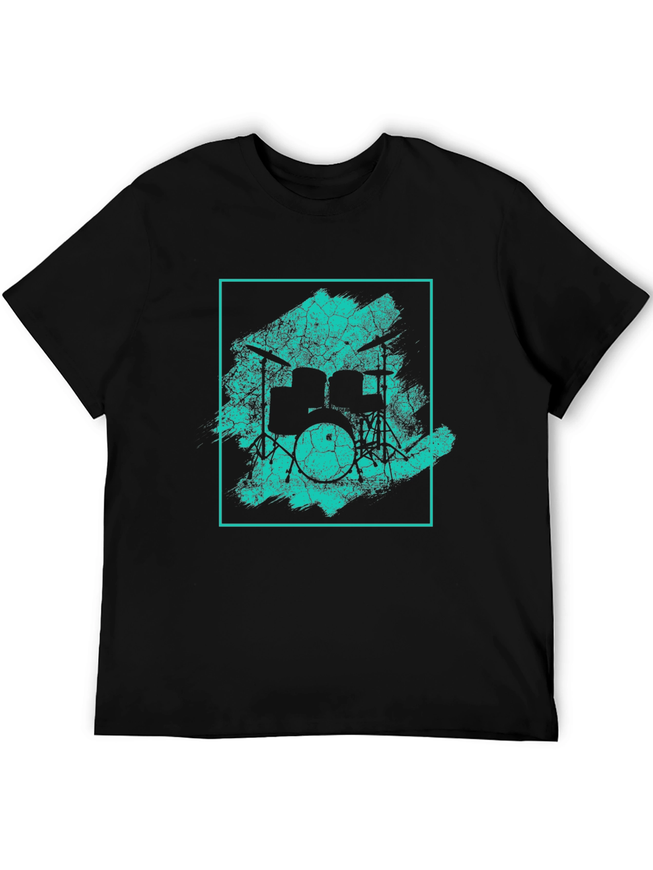 Drum Set Graphic T-Shirt - Black