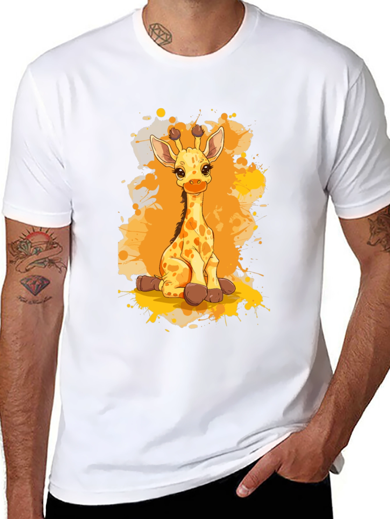 Giraffe T-Shirt - Cute Cartoon Animal Design