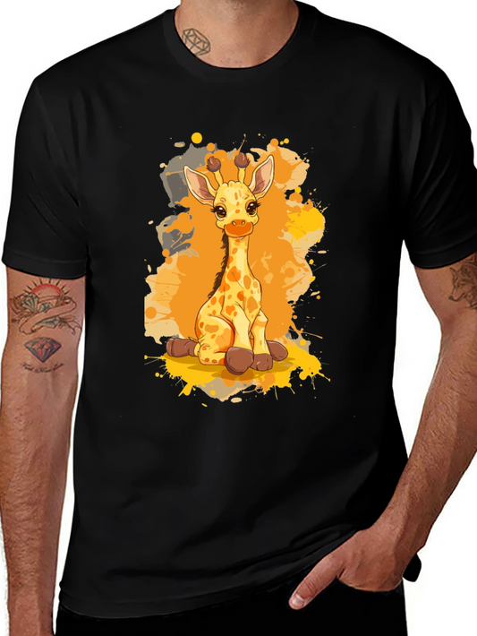 Giraffe T-Shirt - Cute Cartoon Animal Design