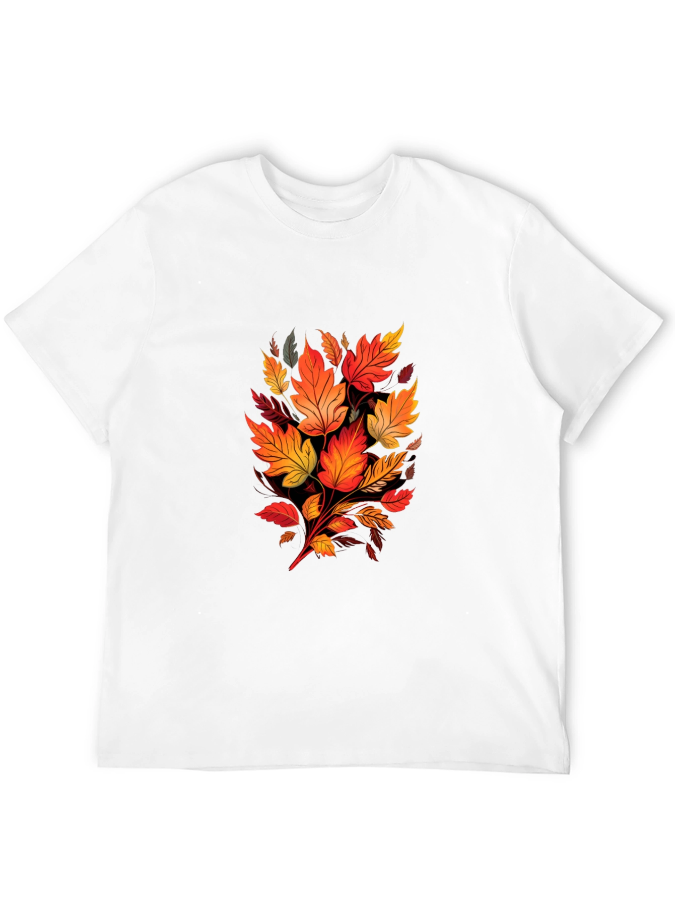 Autumn Leaves Graphic Black T-Shirt