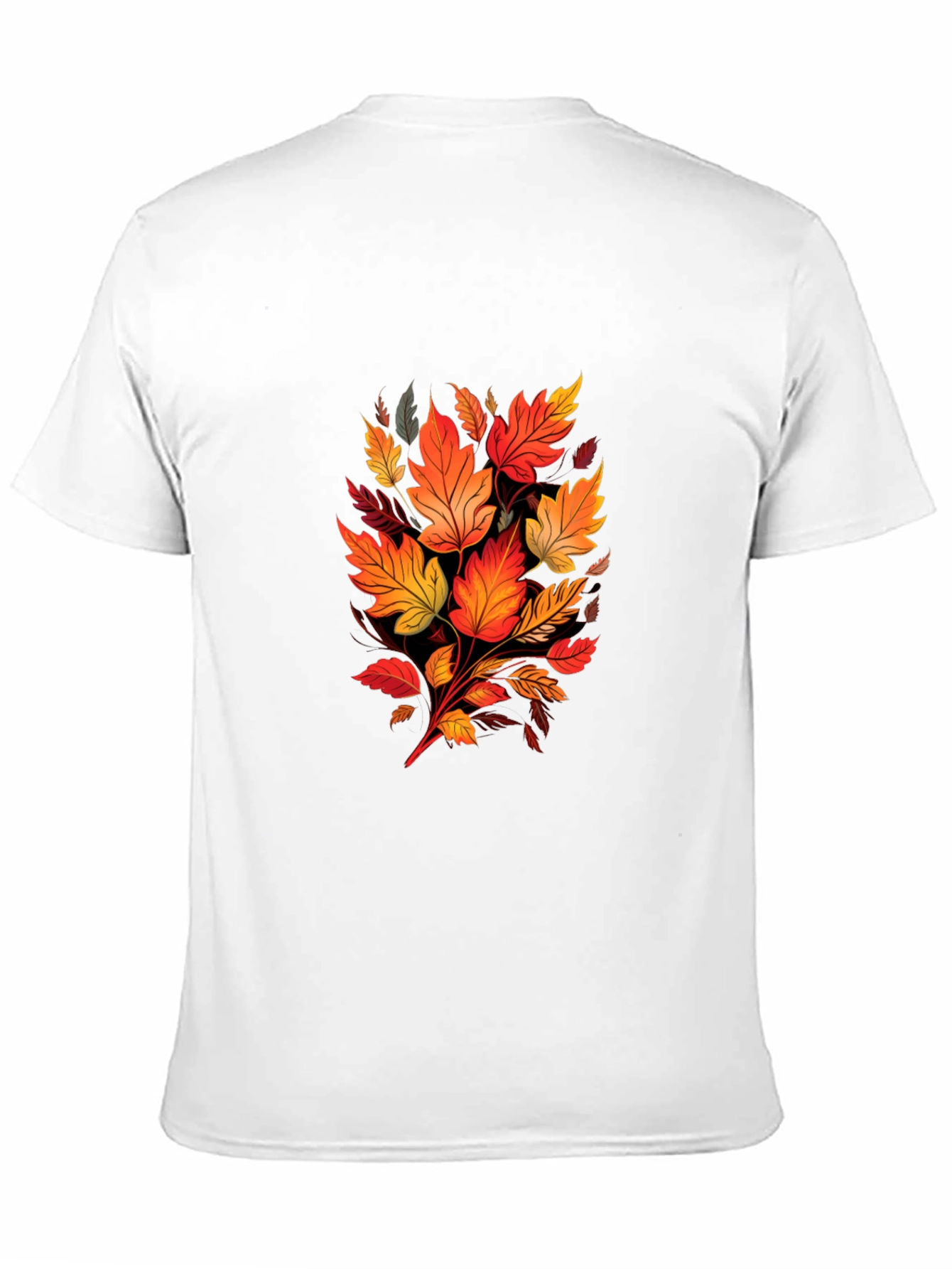 Autumn Leaves Graphic Black T-Shirt