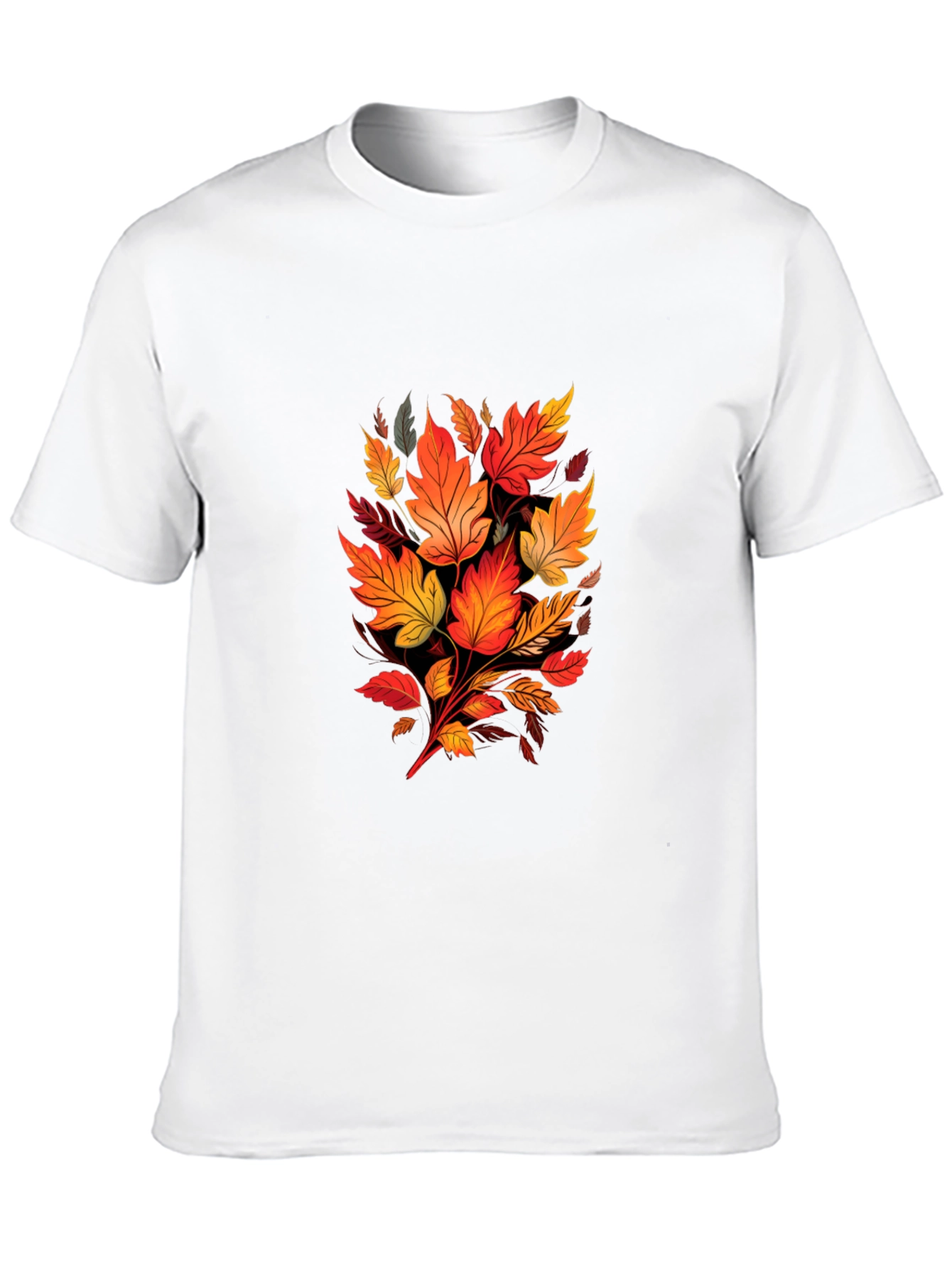 Autumn Leaves Graphic Black T-Shirt