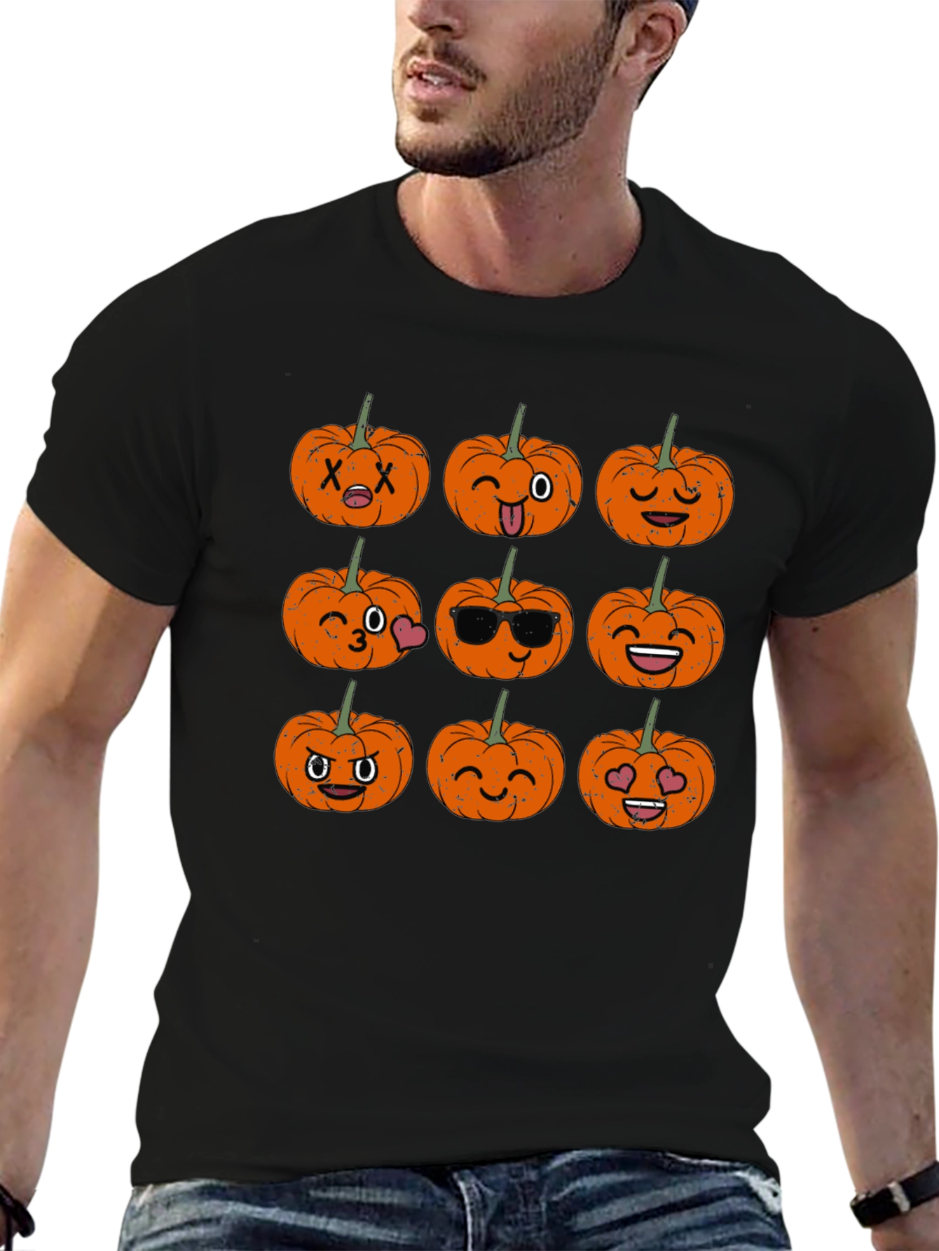 Halloween Pumpkin Emoji T-Shirt