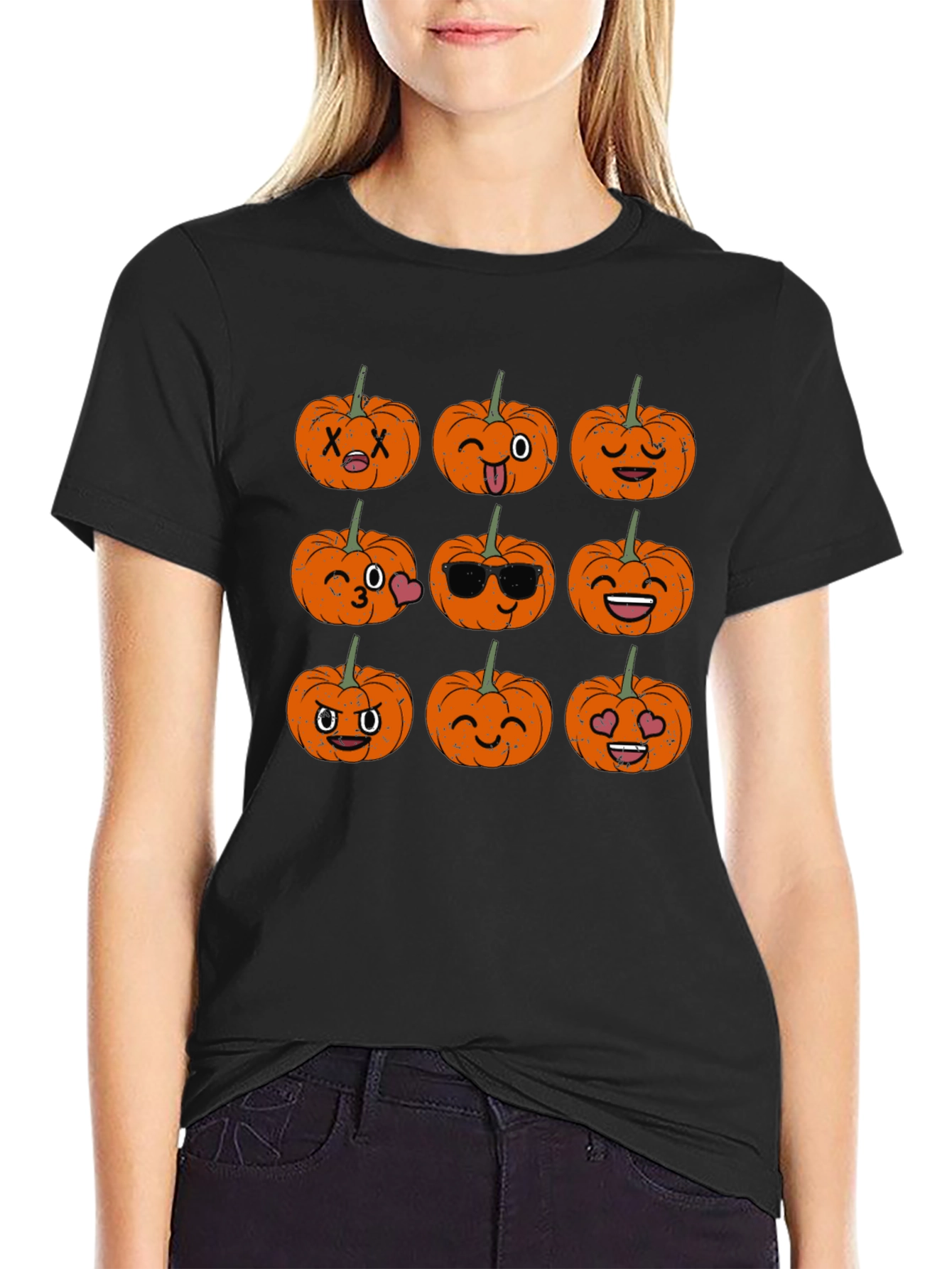 Halloween Pumpkin Emoji T-Shirt