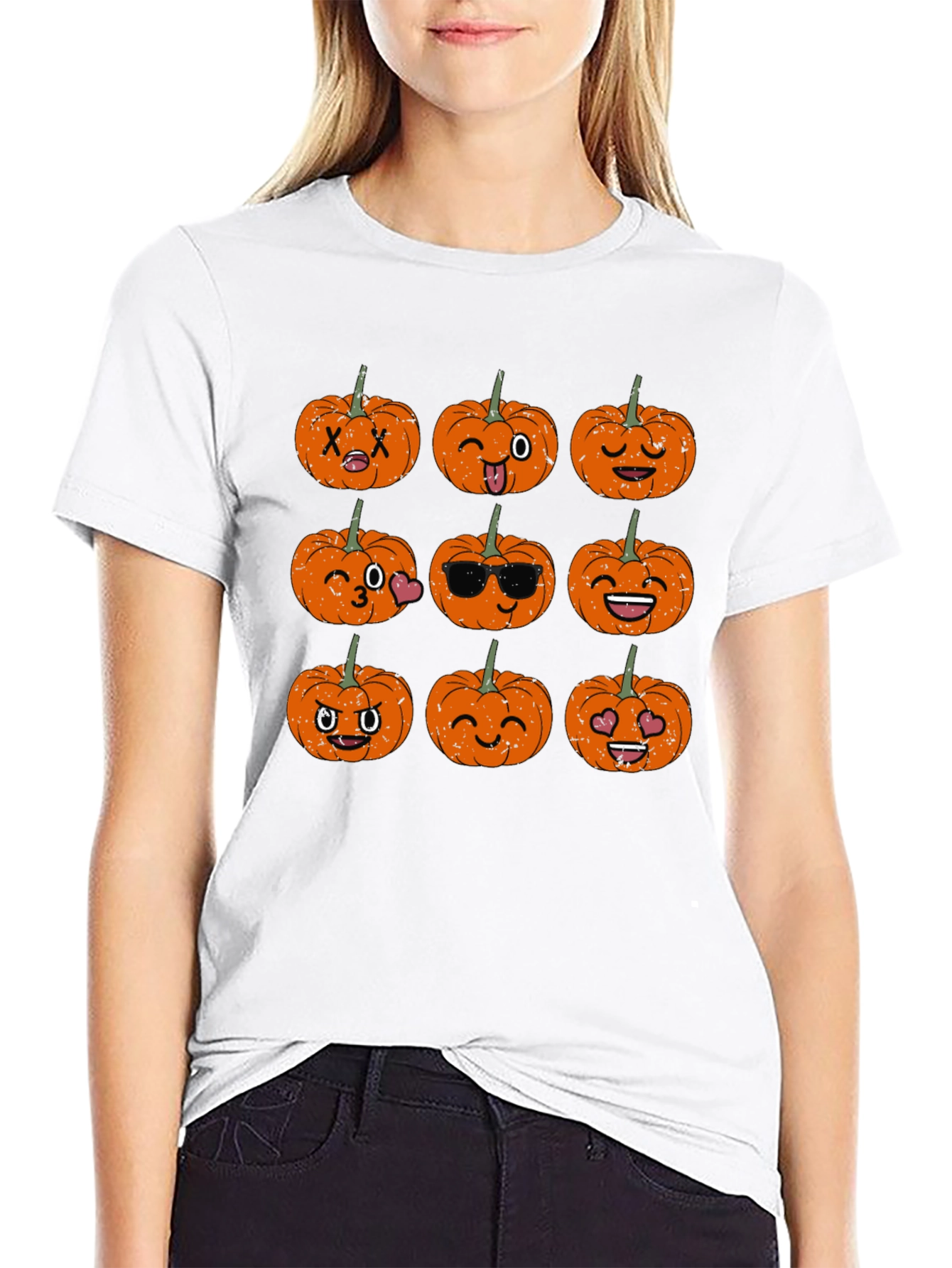 Halloween Pumpkin Emoji T-Shirt