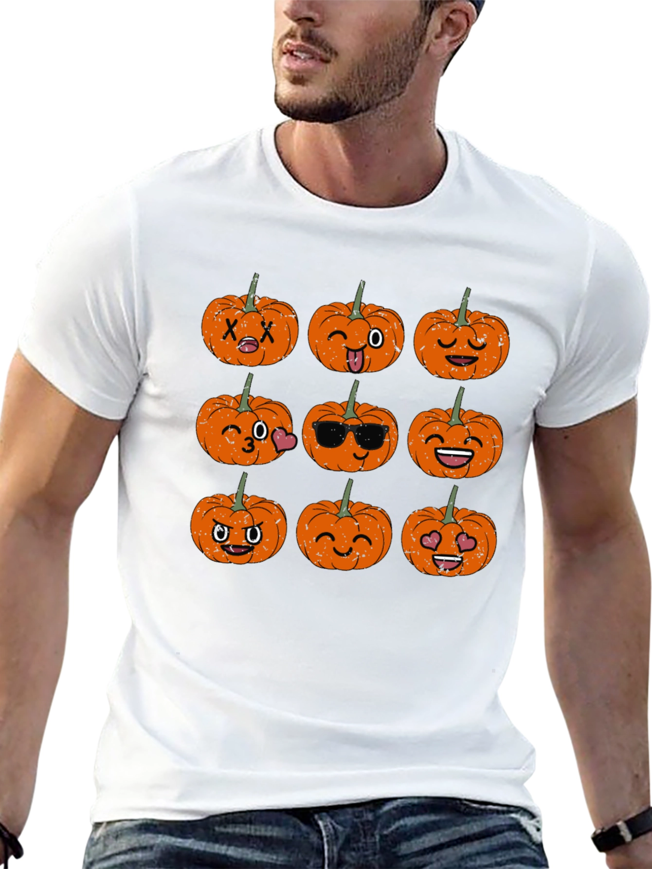 Halloween Pumpkin Emoji T-Shirt