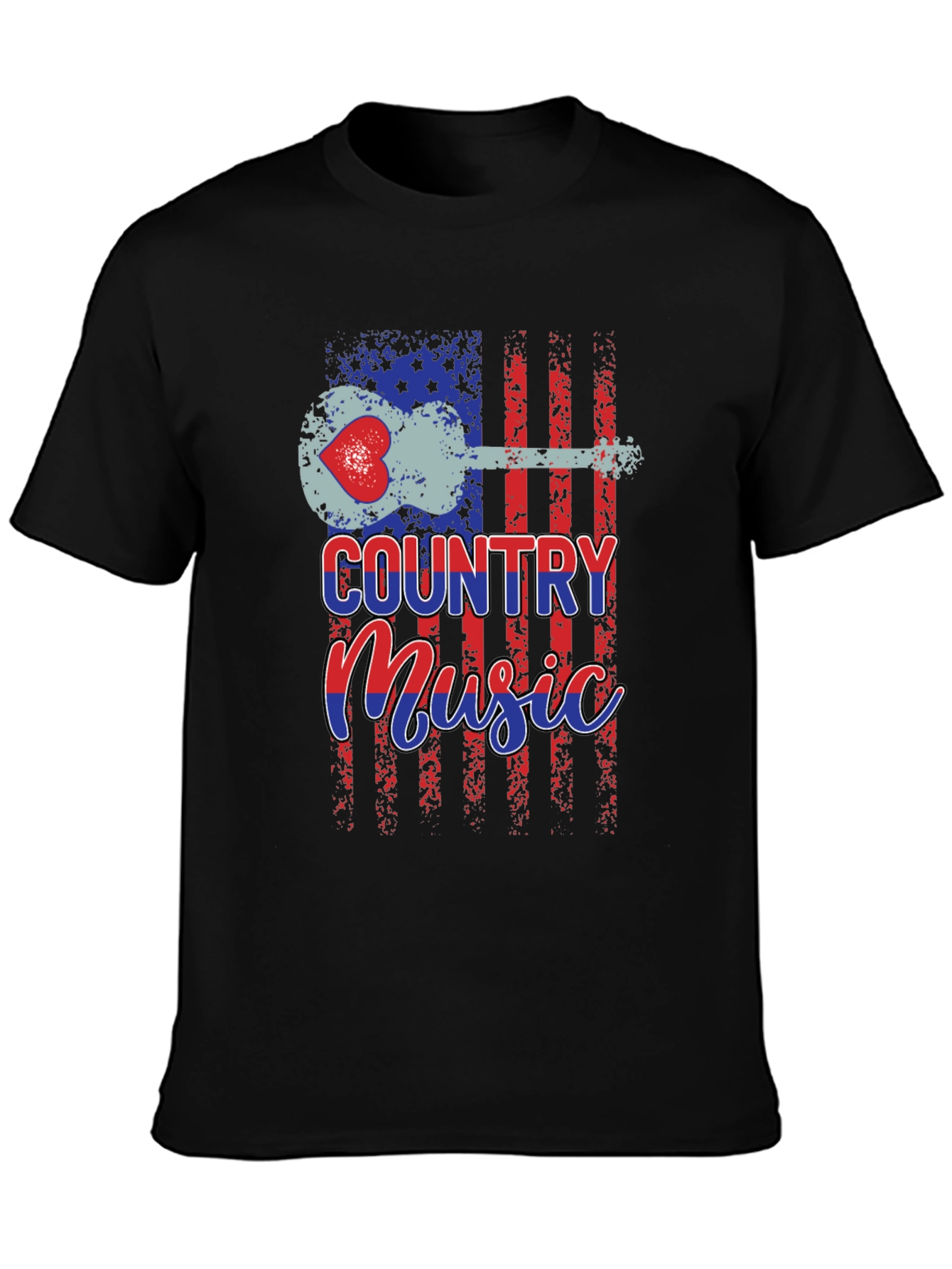 Country Music American Flag Graphic T-Shirt