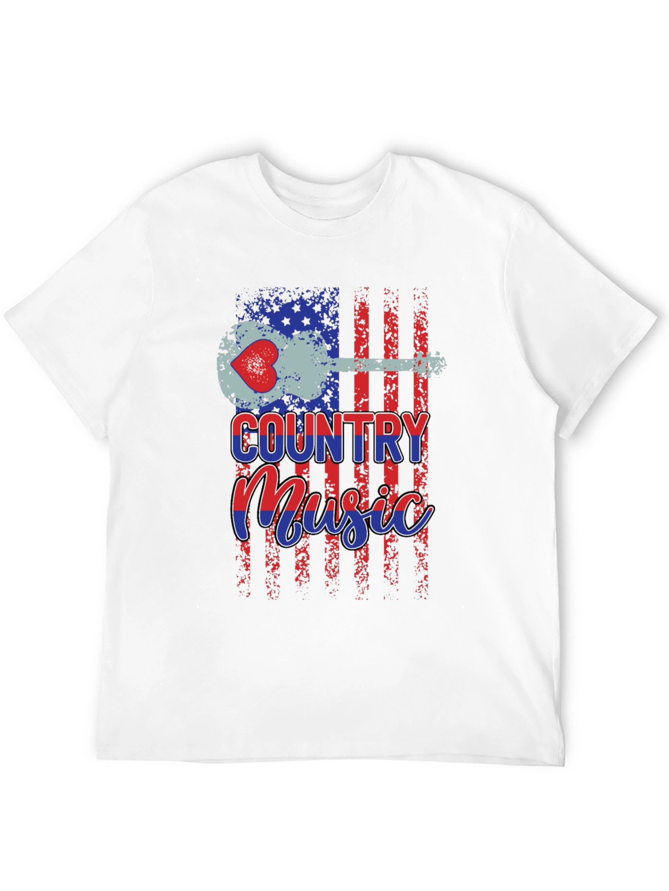 Country Music American Flag Graphic T-Shirt